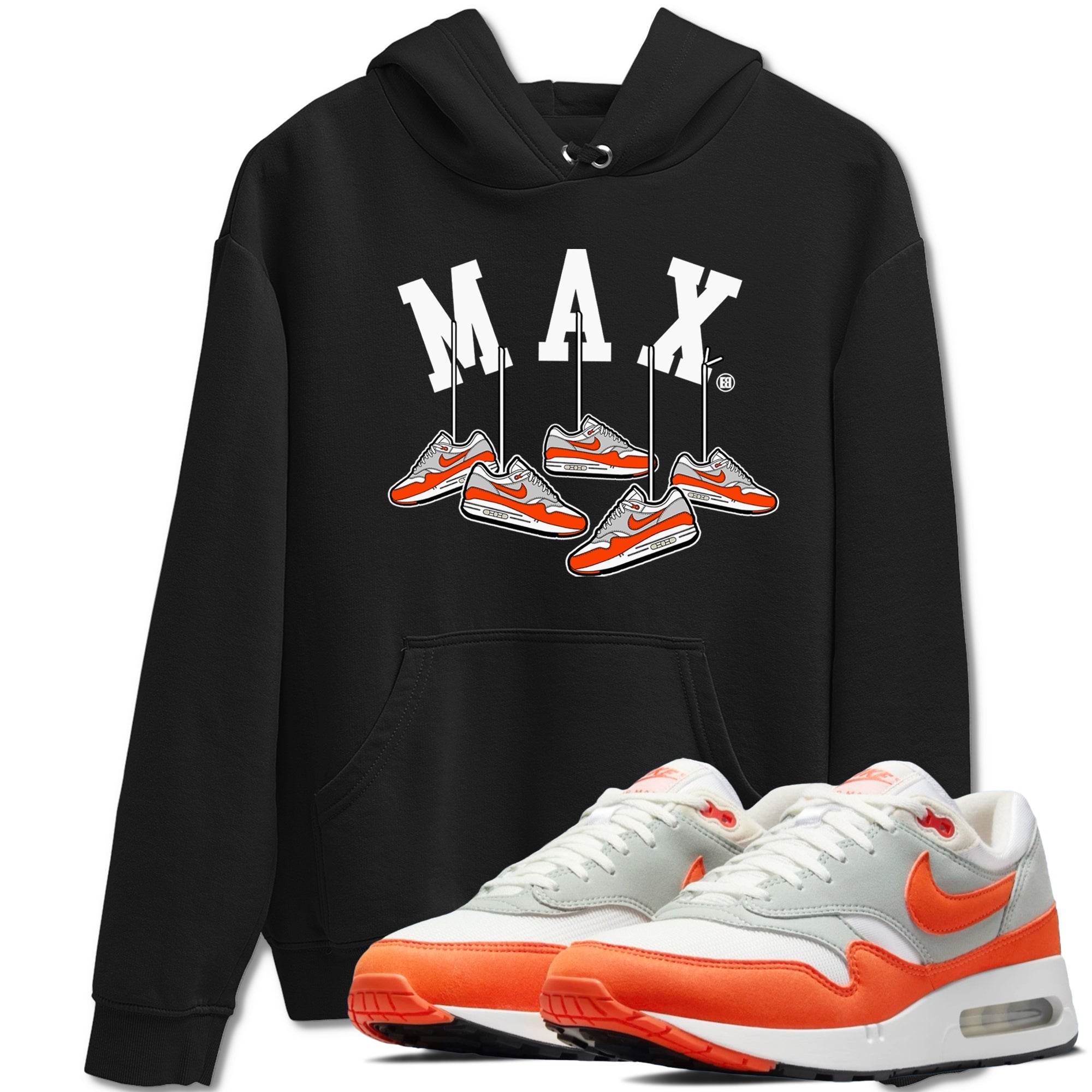 Air Max 1 OG '86 'Summit White and Cosmic Clay shirts to match jordans Hanging Sneakers sneaker match tees Air Max 1 Cosmic Clay match shoes to clothes Drip Gear Zone unisex cotton Black 1 shirts