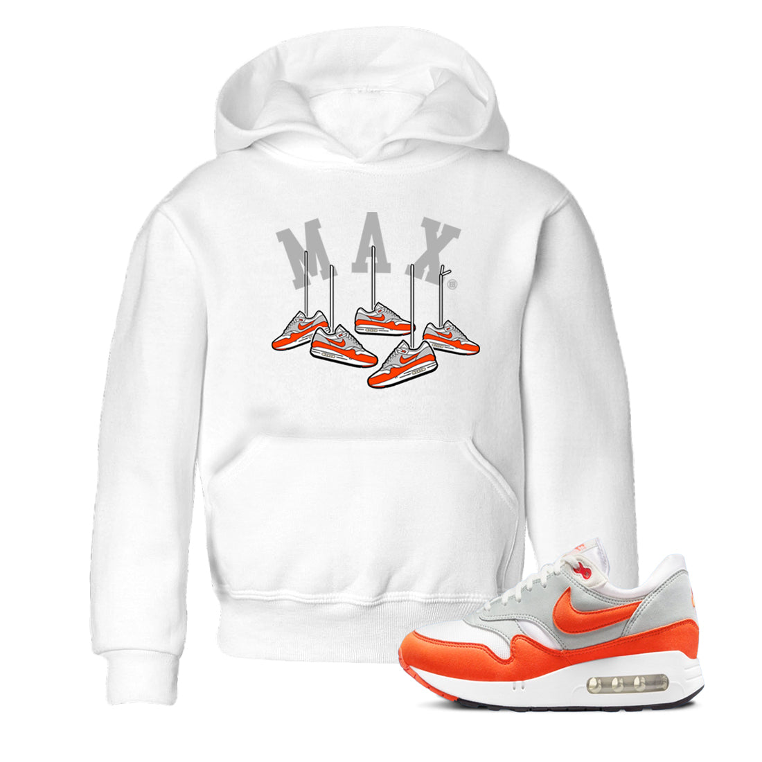 Air Max 1 OG '86 'Summit White and Cosmic Clay shirts to match jordans Hanging Sneakers sneaker match tees Air Max 1 Cosmic Clay match shoes to clothes Drip Gear Zone Youth Baby White 1 tee