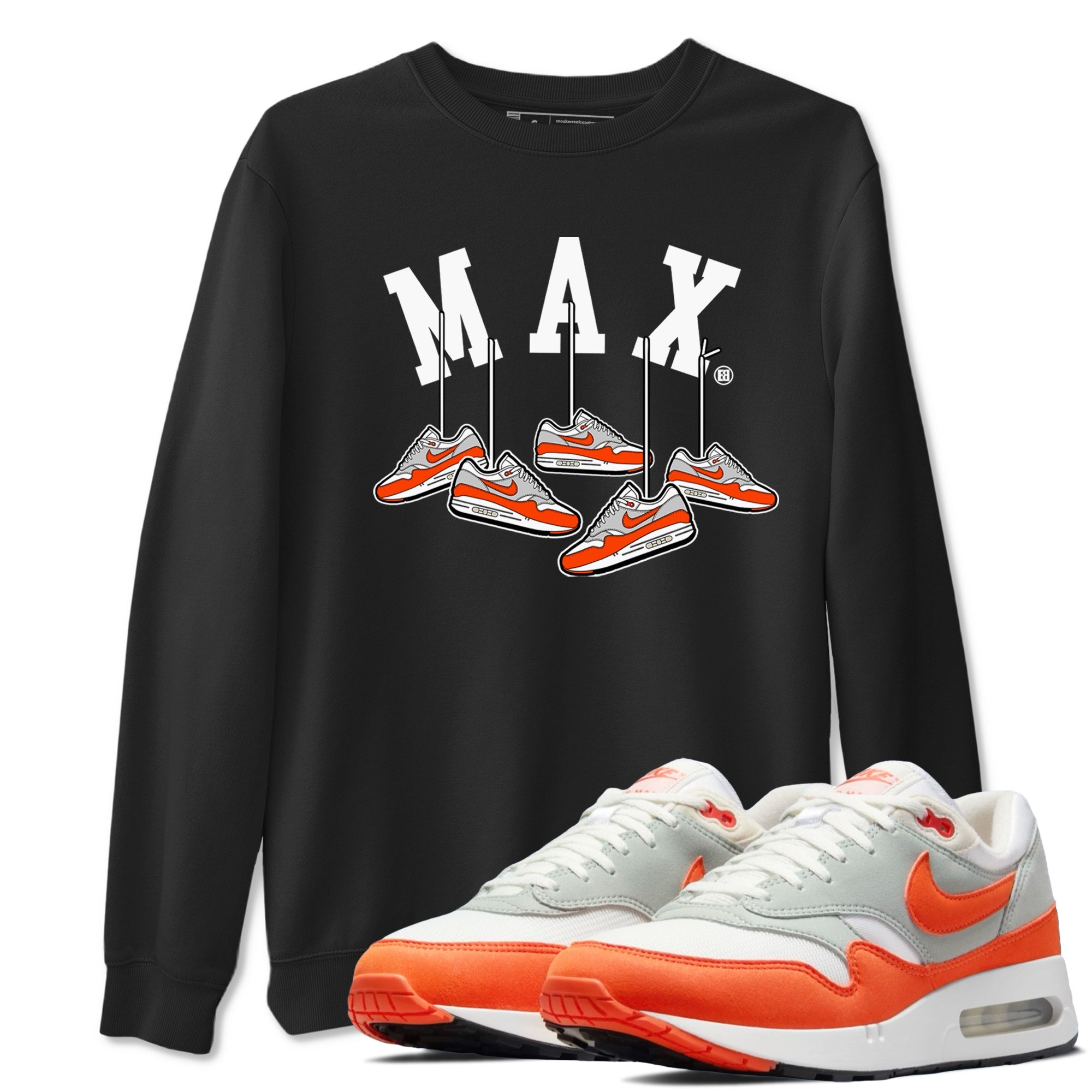 Air Max 1 OG '86 'Summit White and Cosmic Clay shirts to match jordans Hanging Sneakers sneaker match tees Air Max 1 Cosmic Clay match shoes to clothes Drip Gear Zone unisex cotton Black 1 shirts
