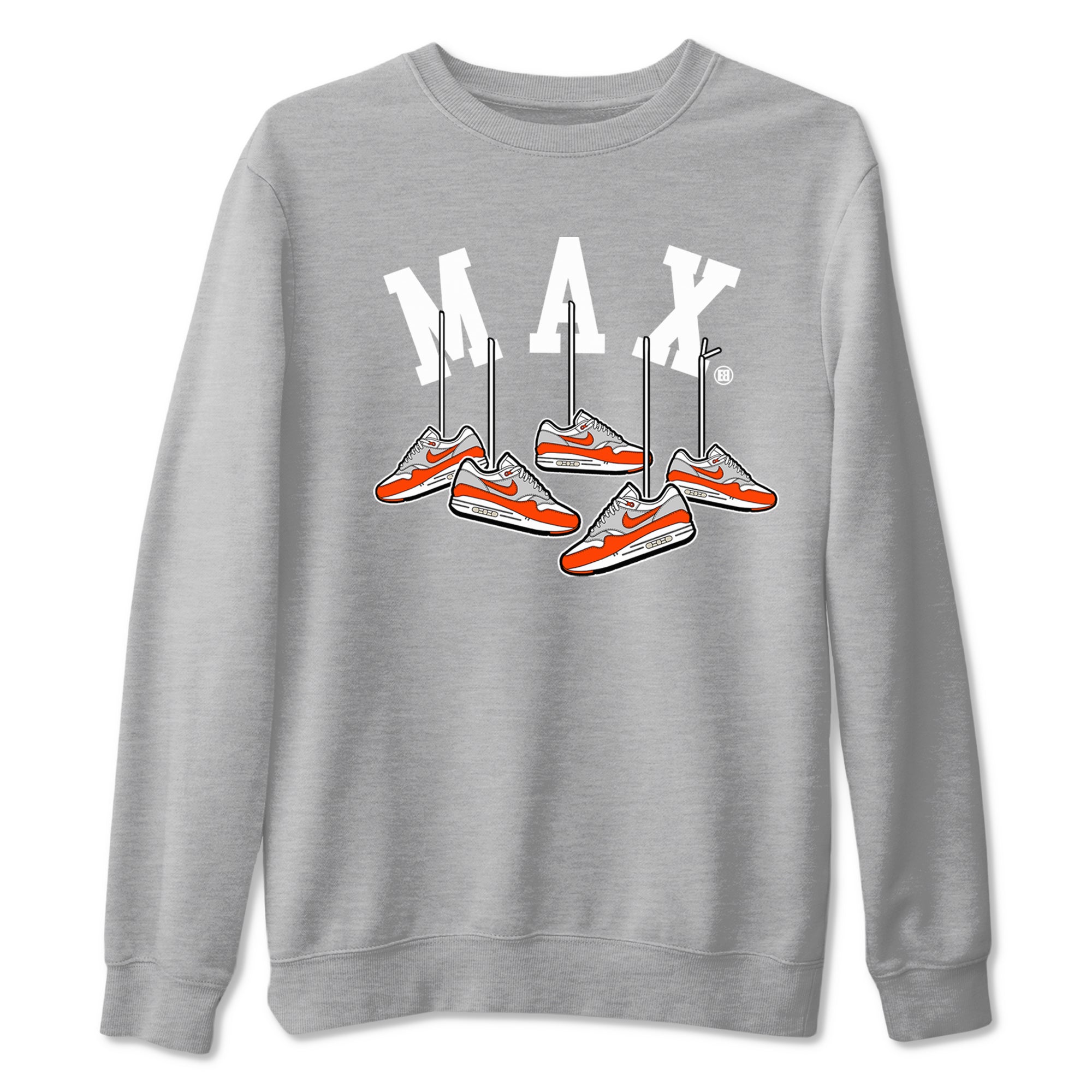 Air Max 1 OG '86 'Summit White and Cosmic Clay shirts to match jordans Hanging Sneakers sneaker match tees Air Max 1 Cosmic Clay match shoes to clothes Drip Gear Zone unisex cotton Heather Grey 2 shirts