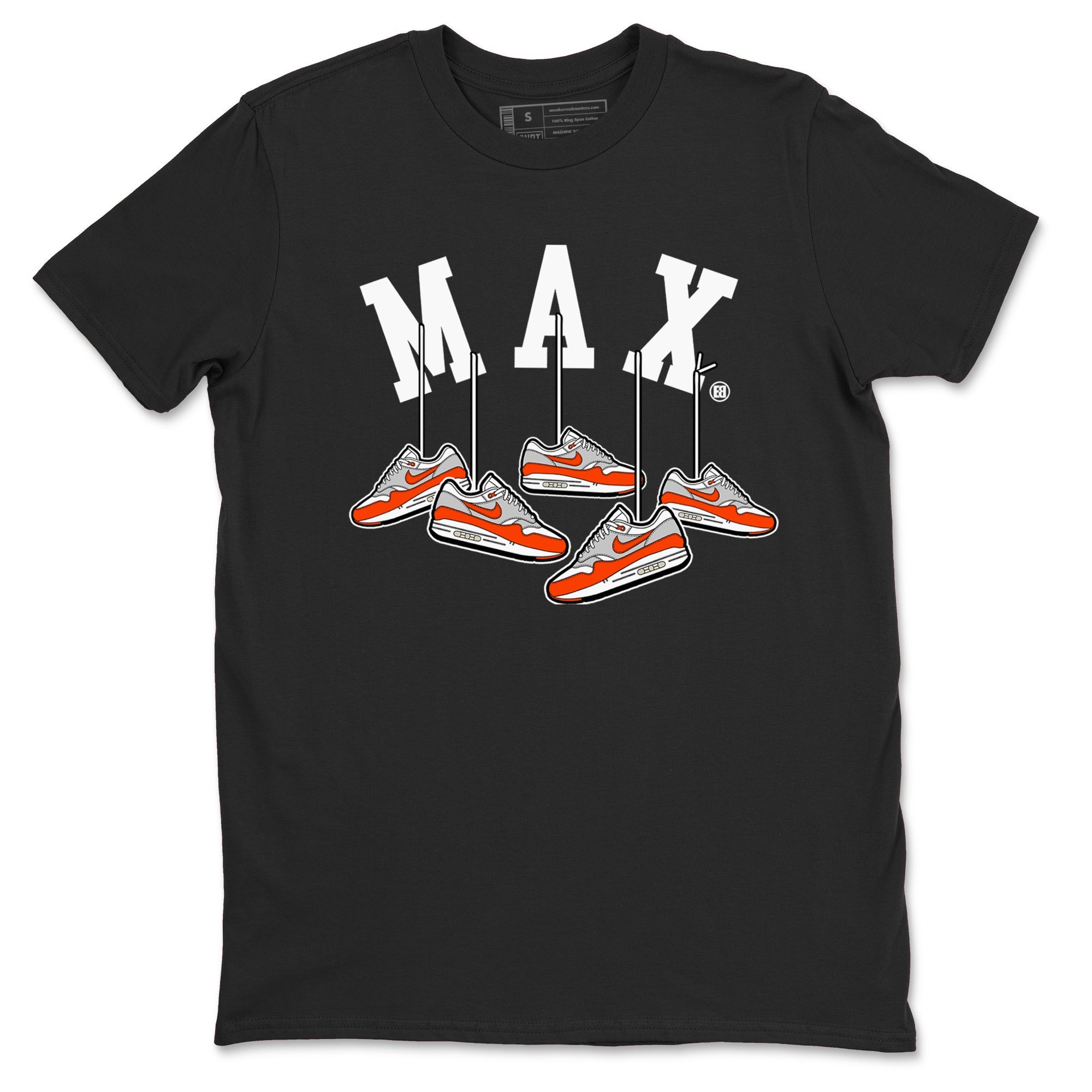 Air Max 1 OG '86 'Summit White and Cosmic Clay shirts to match jordans Hanging Sneakers sneaker match tees Air Max 1 Cosmic Clay match shoes to clothes Drip Gear Zone unisex cotton Black 2 shirts