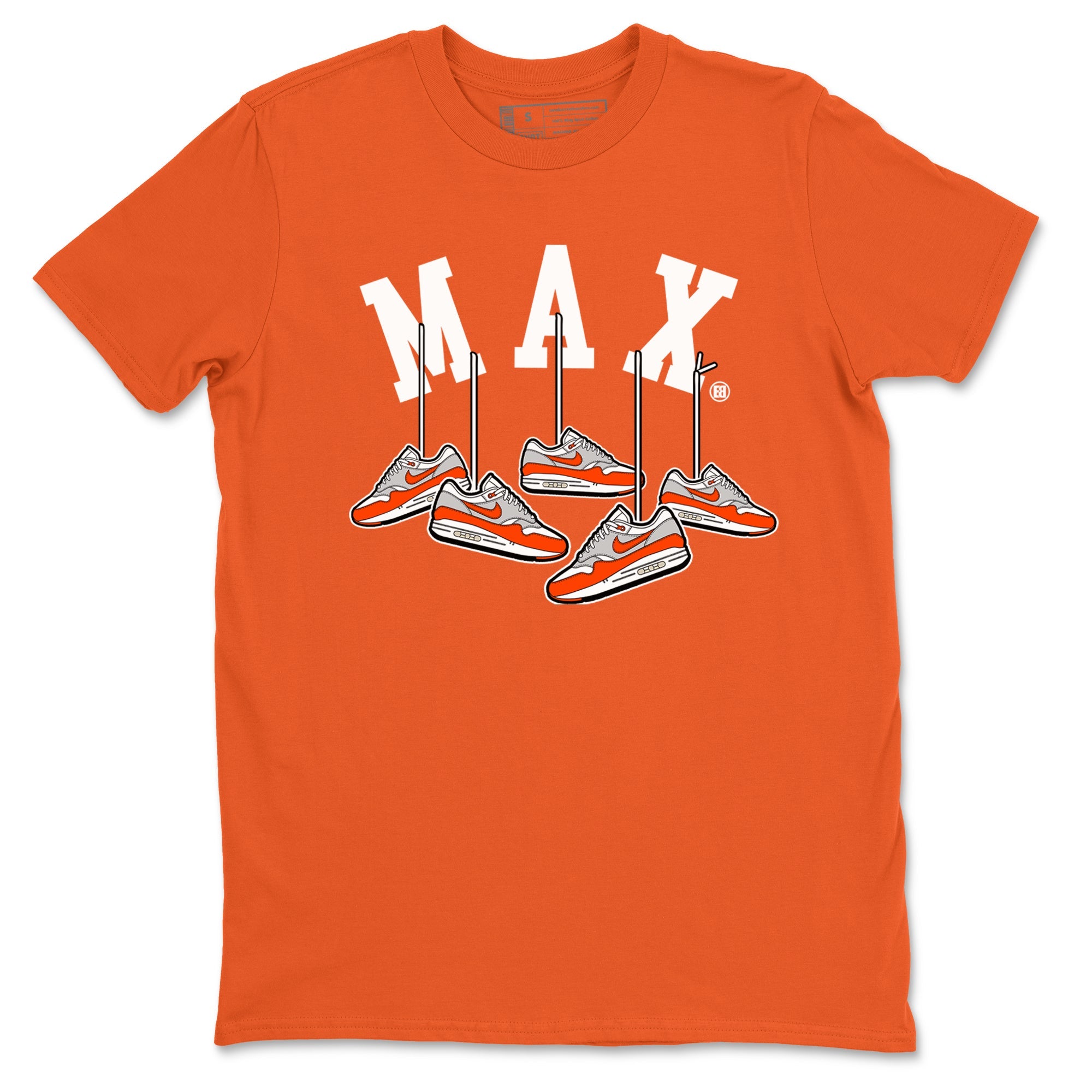 Air Max 1 OG '86 'Summit White and Cosmic Clay shirts to match jordans Hanging Sneakers sneaker match tees Air Max 1 Cosmic Clay match shoes to clothes Drip Gear Zone unisex cotton Orange 2 shirts