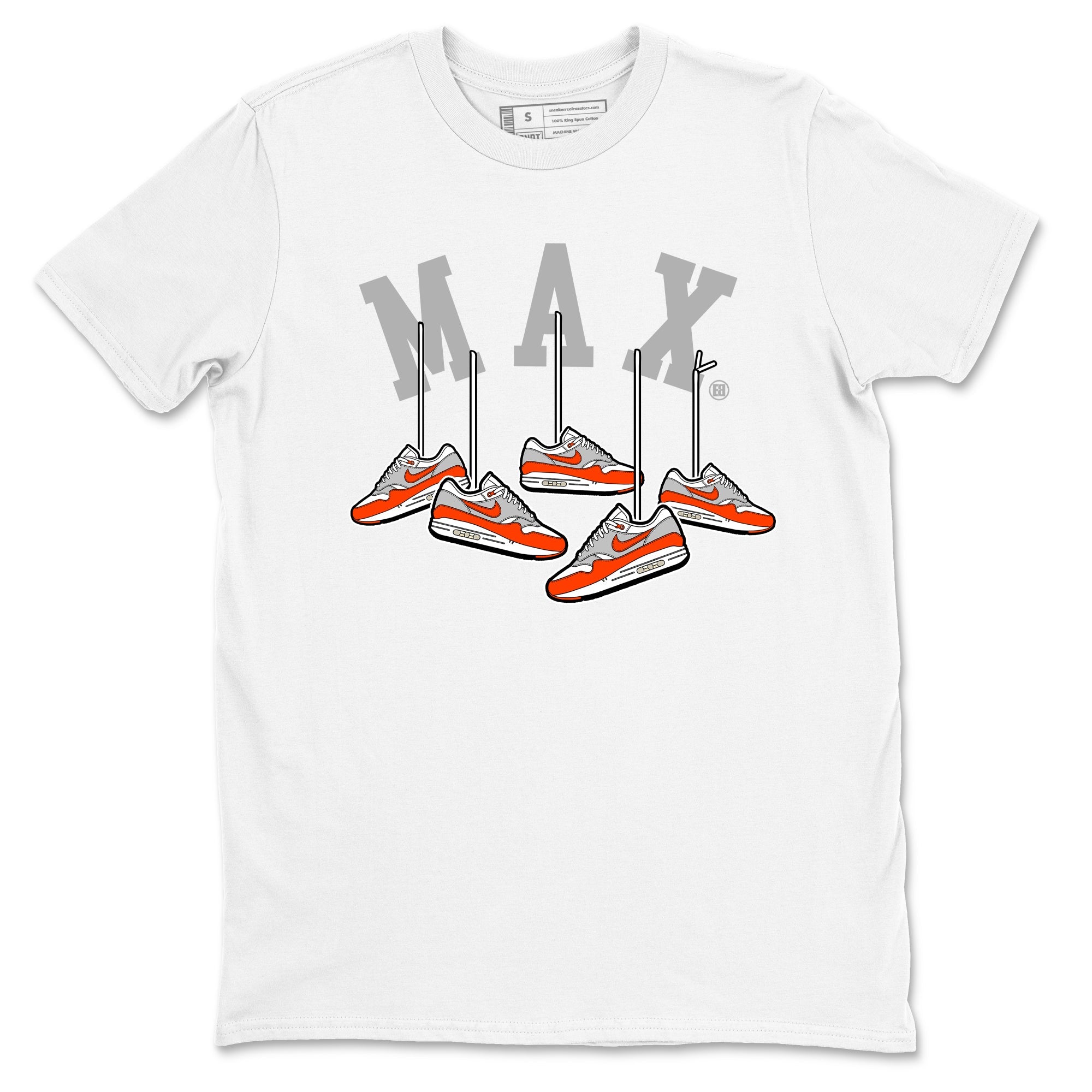 Air Max 1 OG '86 'Summit White and Cosmic Clay shirts to match jordans Hanging Sneakers sneaker match tees Air Max 1 Cosmic Clay match shoes to clothes Drip Gear Zone unisex cotton White 2 shirts
