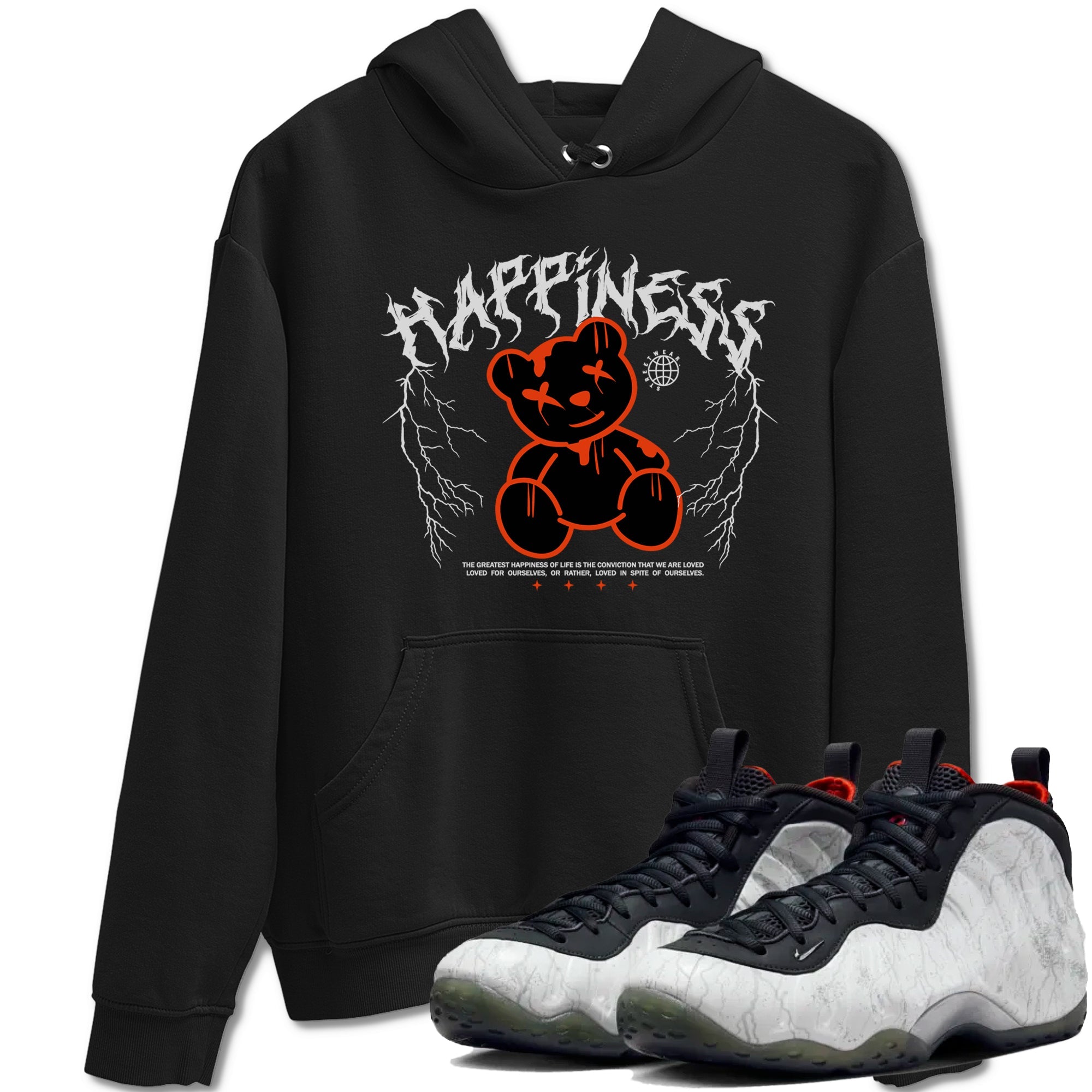 Foams One Jin shirts to match jordans Happiness Bear sneaker match tees Air Foamposite One Jin match shoes to clothes Drip Gear Zone unisex cotton Black 1 shirts
