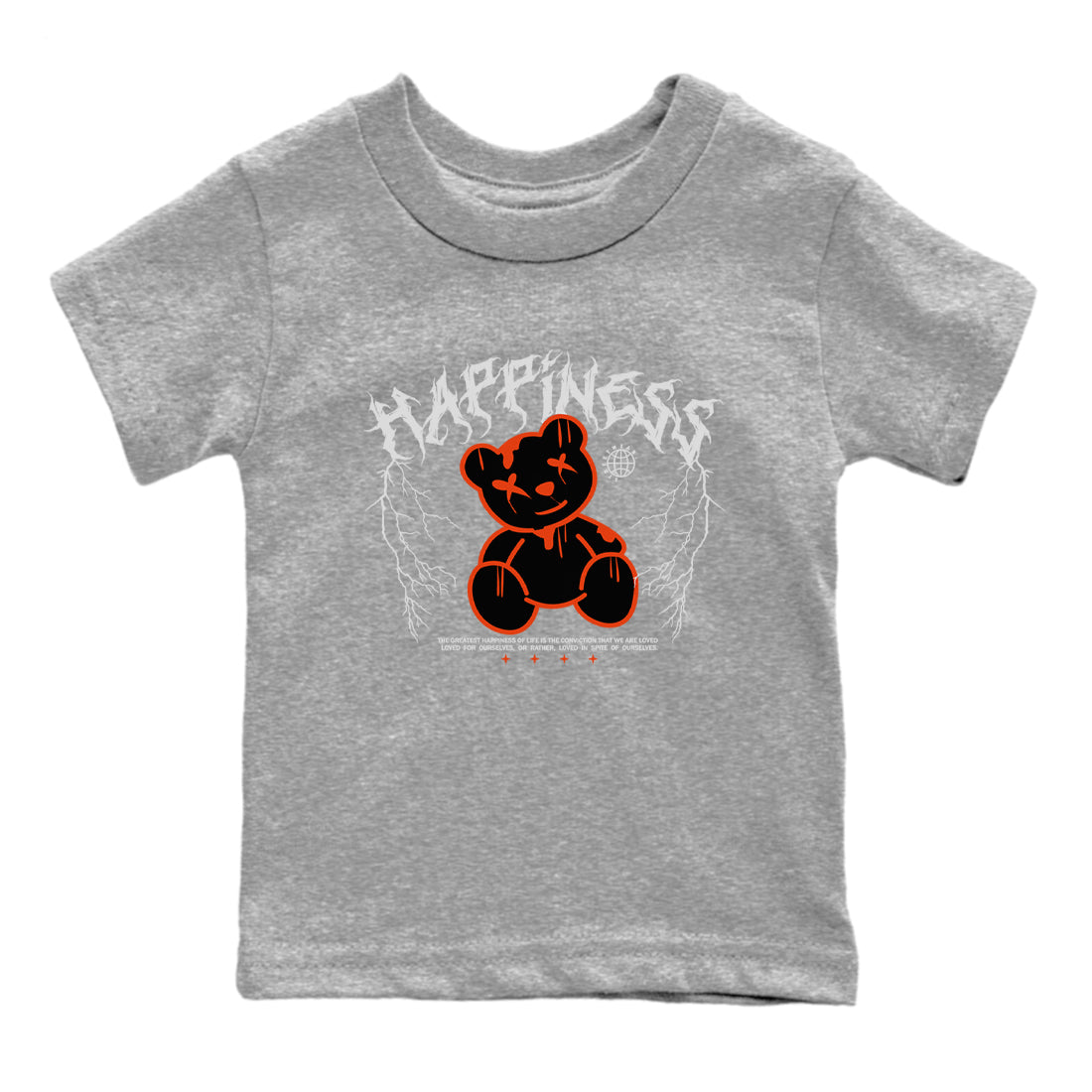Foams One Jin shirts to match jordans Happiness Bear sneaker match tees Air Foamposite One Jin match shoes to clothes Drip Gear Zone Youth Baby Heather Grey 2 tee