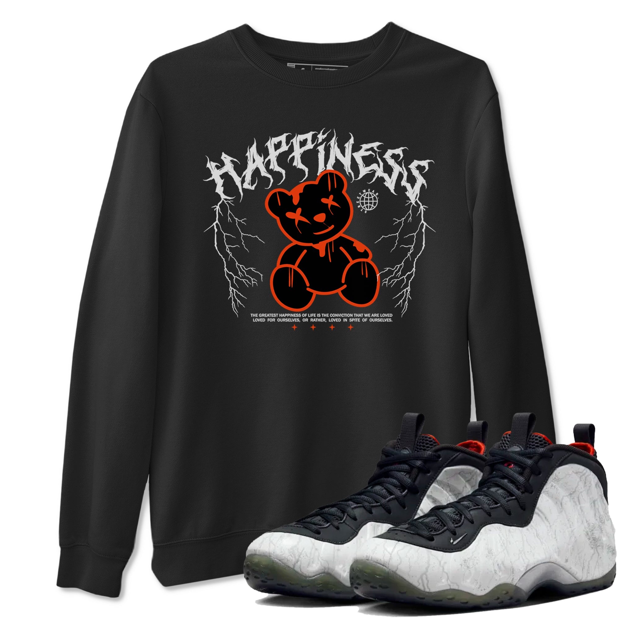 Foams One Jin shirts to match jordans Happiness Bear sneaker match tees Air Foamposite One Jin match shoes to clothes Drip Gear Zone unisex cotton Black 1 shirts