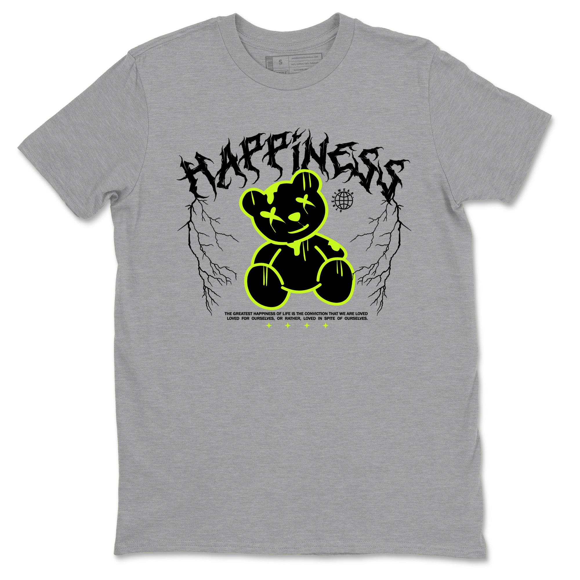 Air Force 1 Low Dance Volt t-shirts to match sneakers Happiness Bear sneaker match tees Air Force 1 Volt match shoes to clothes Drip Gear Zone unisex cotton Heather Grey 2 shirts