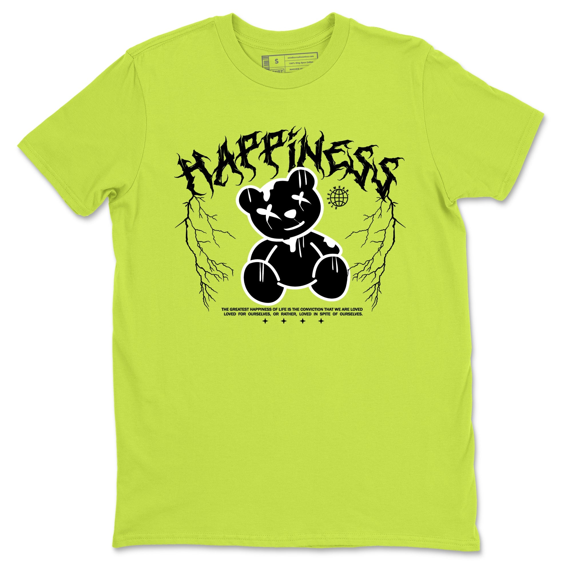 Air Force 1 Low Dance Volt t-shirts to match sneakers Happiness Bear sneaker match tees Air Force 1 Volt match shoes to clothes Drip Gear Zone unisex cotton Safety Green 2 shirts