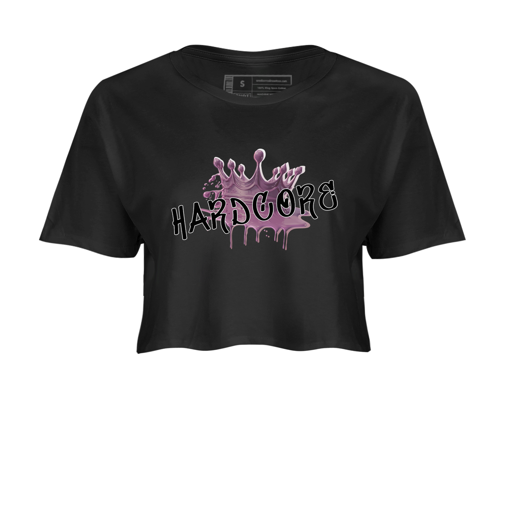 Air Jordan 1 Mauve shirt to match jordans Hardcore sneaker tees AJ1 Mauve Drip Gear Zone Sneaker Matching Clothing Brand Black 2 Crop T-Shirt