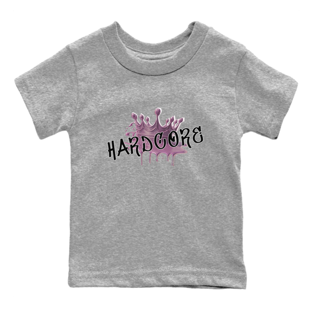 Air Jordan 1 Mauve shirt to match jordans Hardcore sneaker tees AJ1 Mauve Drip Gear Zone Sneaker Matching Clothing Brand Baby Toddler Heather Grey 2 T-Shirt