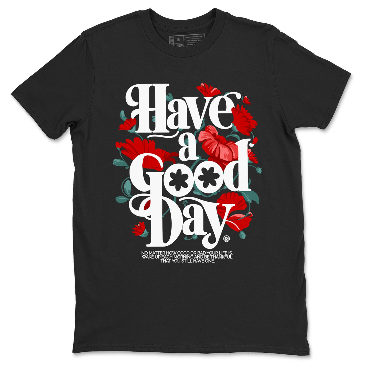 Air Jordan 11 wmns Bred Velvet t shirts to match sneakers Have A Good Day sneaker match tees AJ11 Bred Velvet tee Drip Gear Zone unisex cotton Black 2 shirts