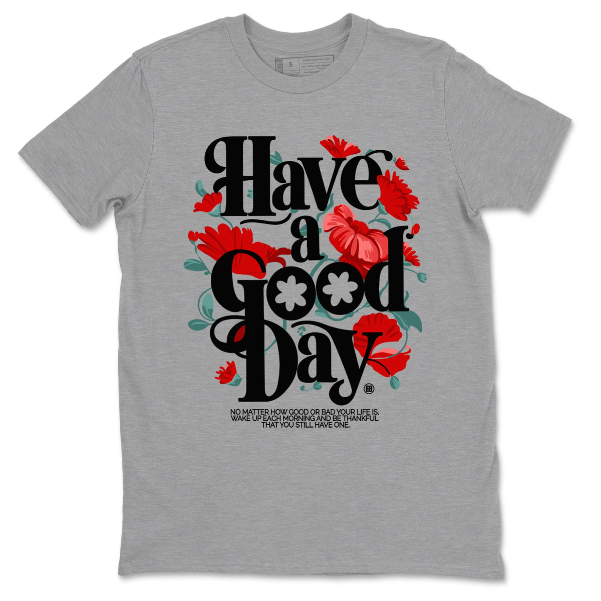 Air Jordan 11 wmns Bred Velvet t shirts to match sneakers Have A Good Day sneaker match tees AJ11 Bred Velvet tee Drip Gear Zone unisex cotton Heather Grey 2 shirts