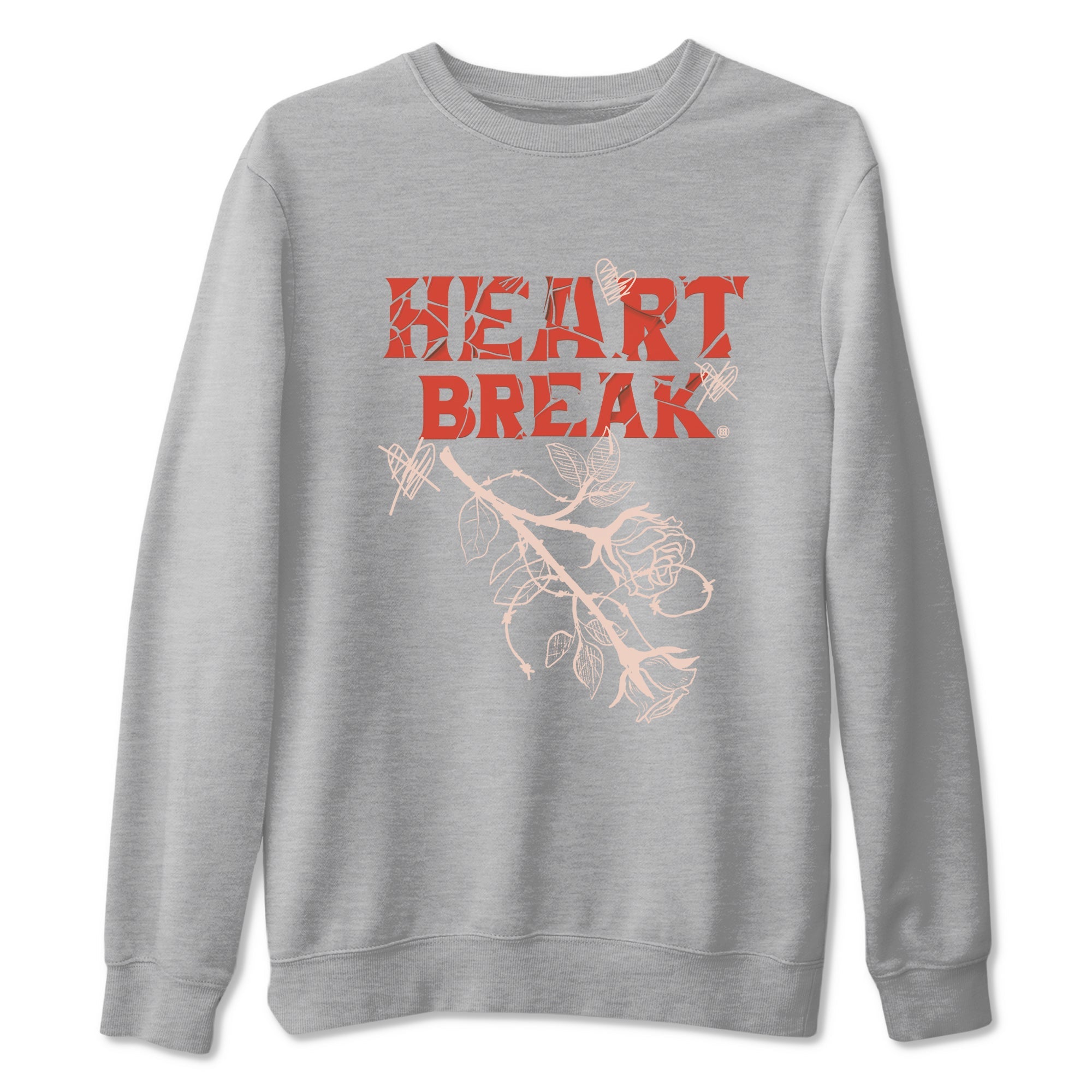 Air Jordan 13 Dune Red shirts to match jordans Heart Break sneaker match tees AJ13 Dune Red Sneaker Shirts Drip Gear Zone streetwear brand Heather Grey 2 unisex cotton tee
