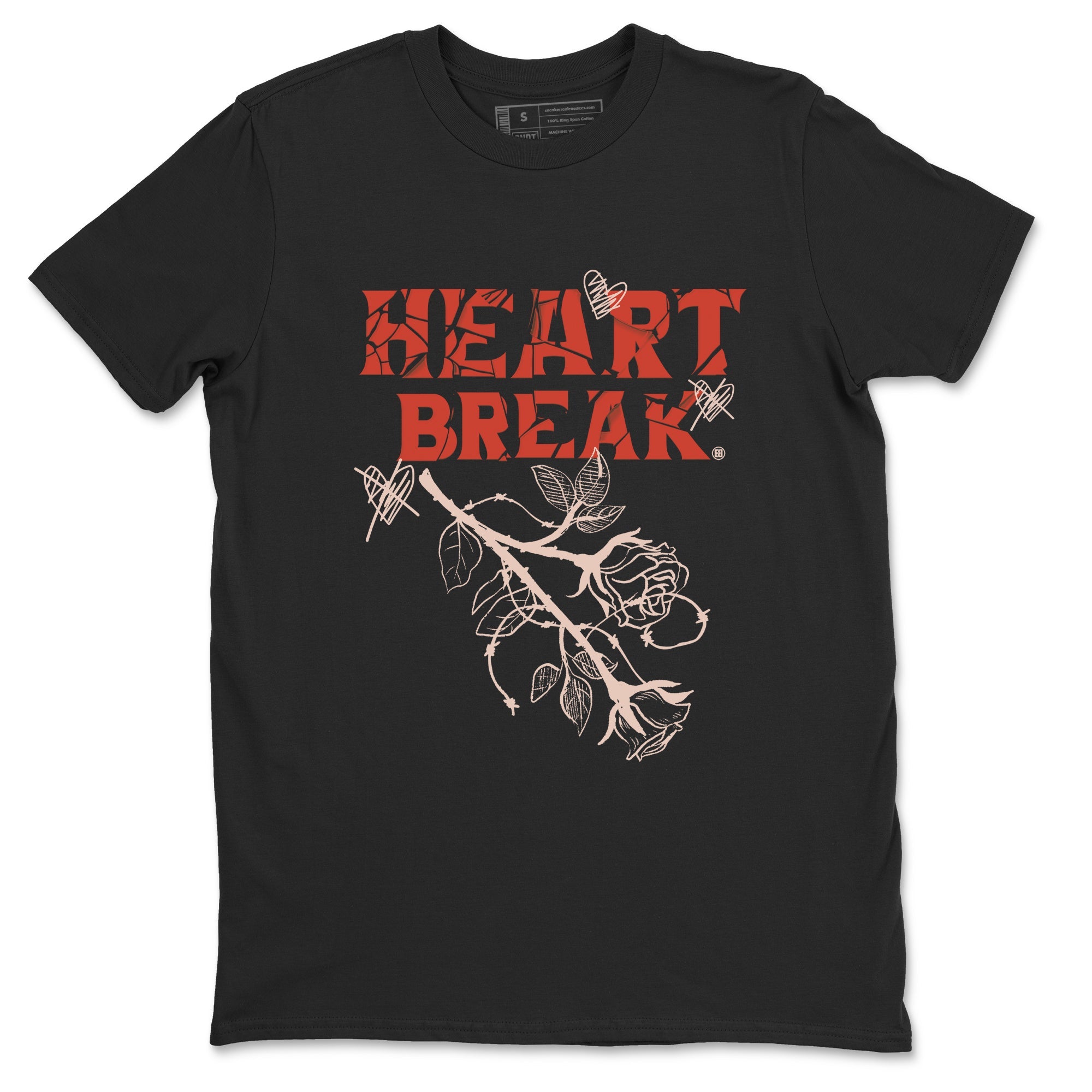Air Jordan 13 Dune Red shirts to match jordans Heart Break sneaker match tees AJ13 Dune Red Sneaker Shirts Drip Gear Zone streetwear brand Black 2 unisex cotton tee