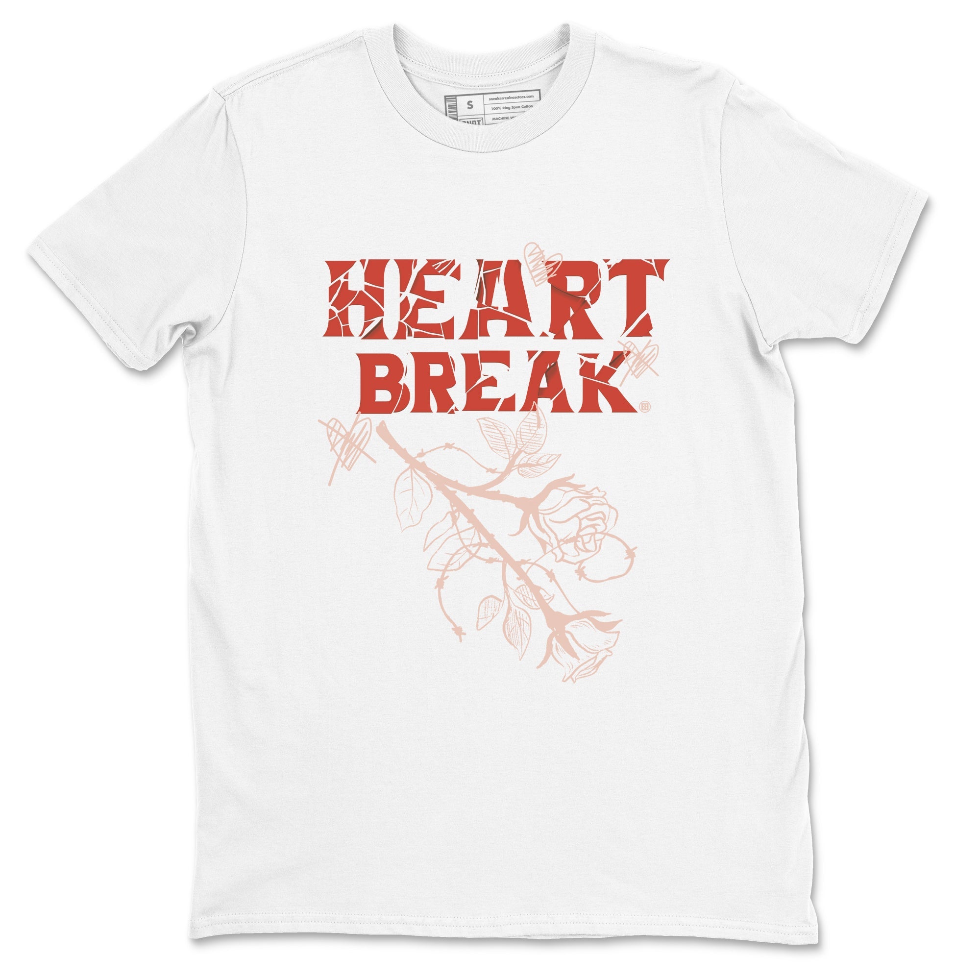 Air Jordan 13 Dune Red shirts to match jordans Heart Break sneaker match tees AJ13 Dune Red Sneaker Shirts Drip Gear Zone streetwear brand White 2 unisex cotton tee