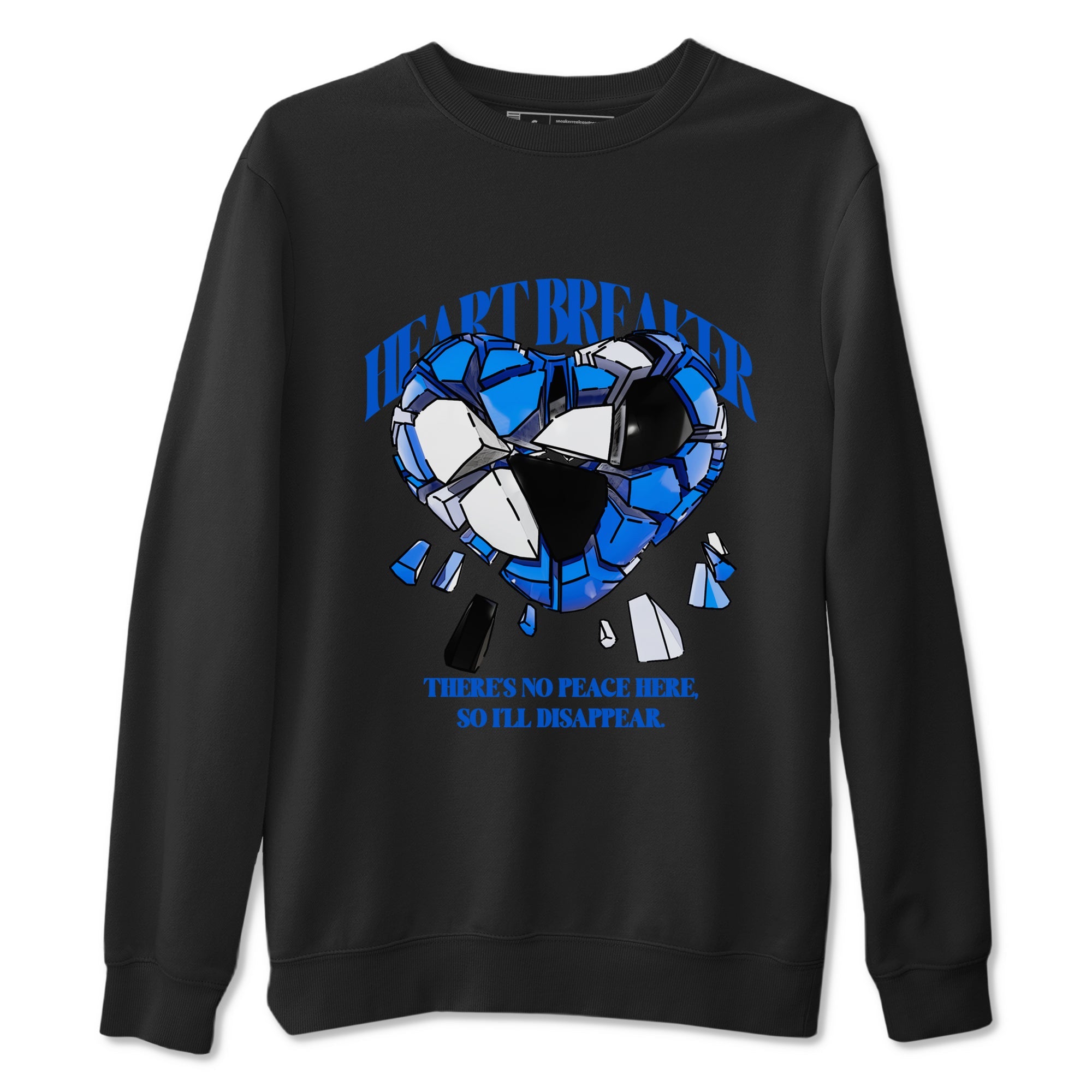 AJ1 Game Royal shirt to match jordans Heart Breaker sneaker tees Air Jordan 1 Game Royal Drip Gear Zone unisex cotton Black 2 crew neck shirt