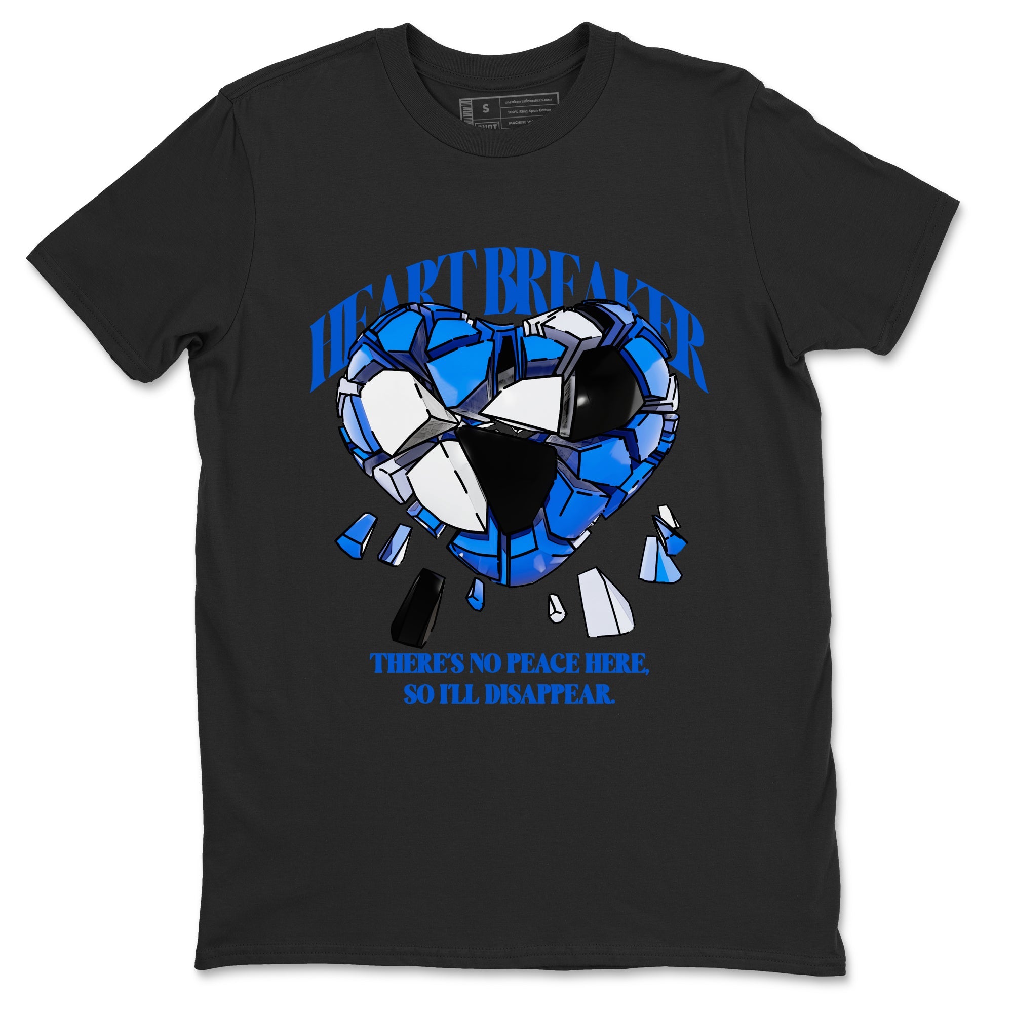 AJ1 Game Royal shirt to match jordans Heart Breaker sneaker tees Air Jordan 1 Game Royal Drip Gear Zone unisex cotton Black 2 crew neck shirt