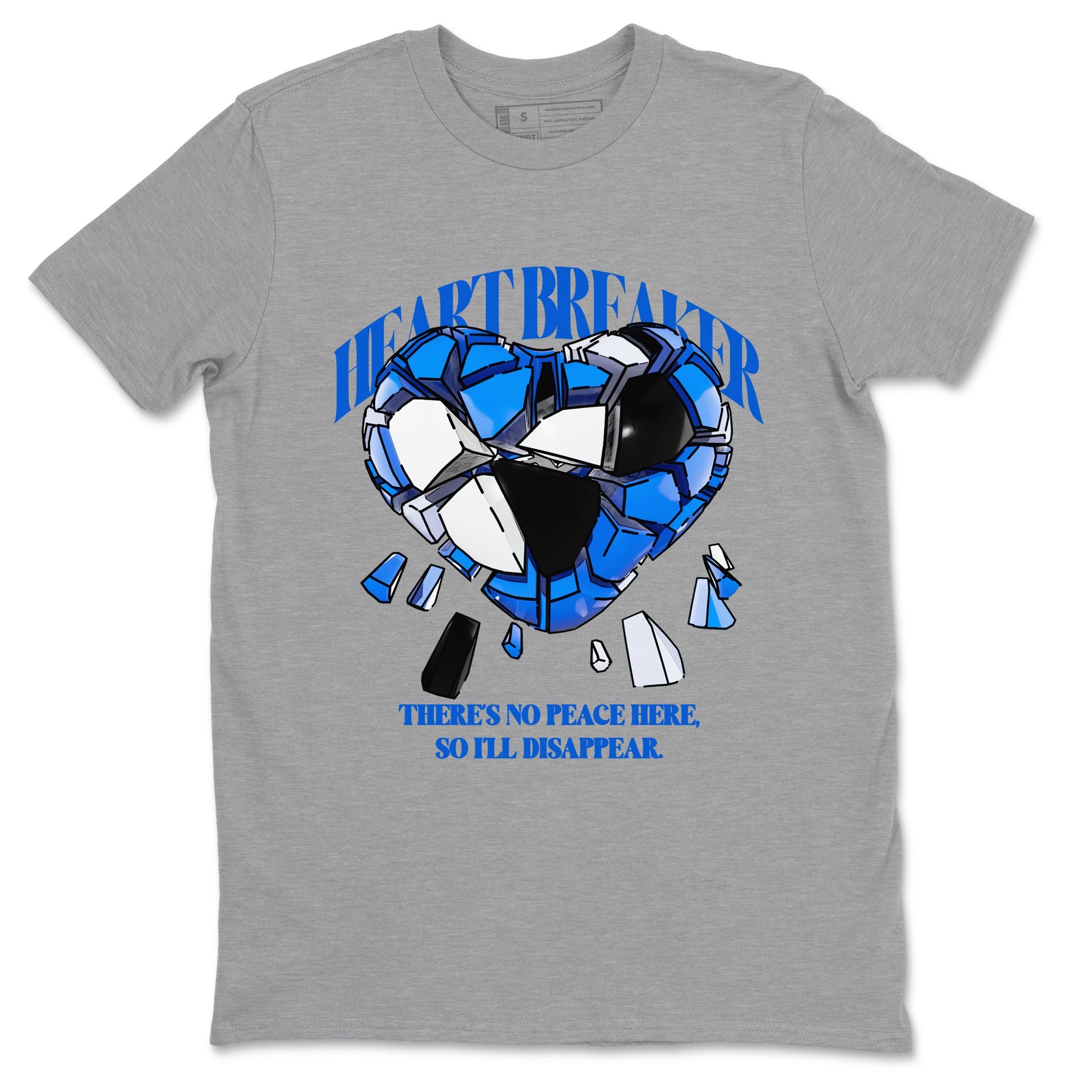 AJ1 Game Royal shirt to match jordans Heart Breaker sneaker tees Air Jordan 1 Game Royal Drip Gear Zone unisex cotton Heather Grey 2 crew neck shirt