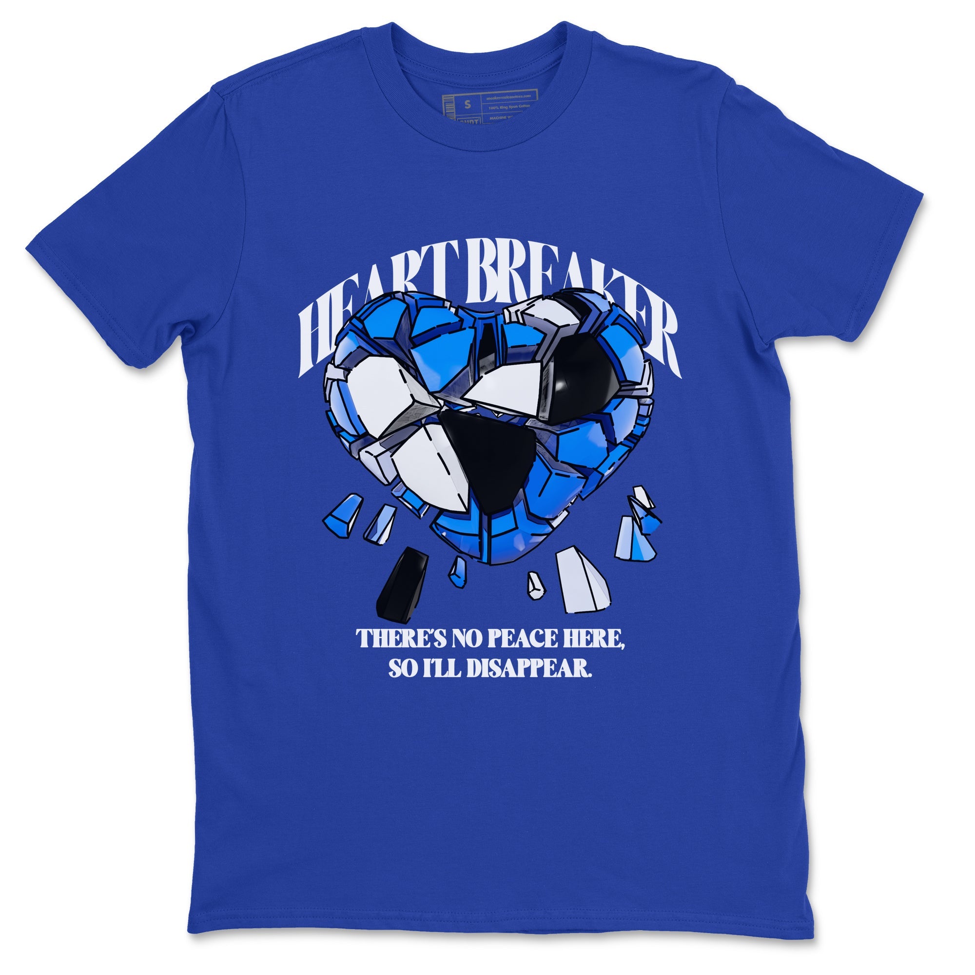 AJ1 Game Royal shirt to match jordans Heart Breaker sneaker tees Air Jordan 1 Game Royal Drip Gear Zone unisex cotton Royal Blue 2 crew neck shirt