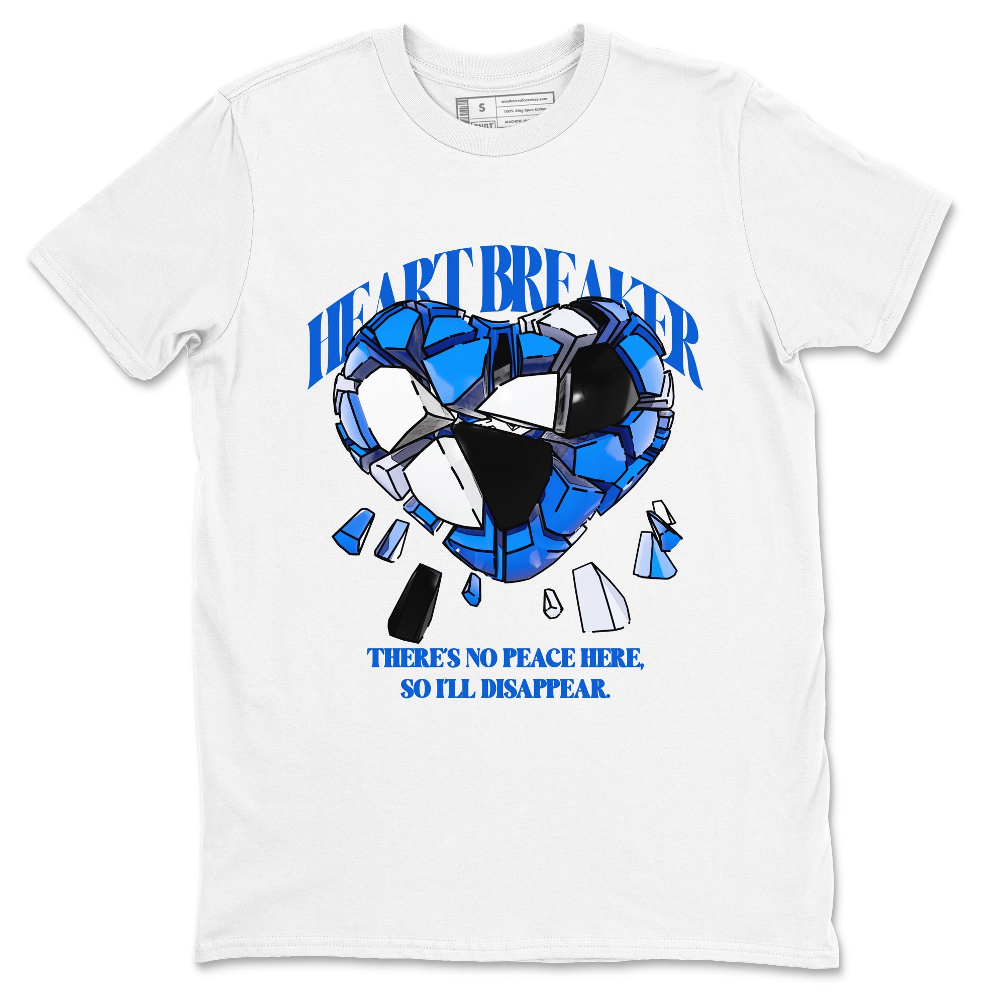 AJ1 Game Royal shirt to match jordans Heart Breaker sneaker tees Air Jordan 1 Game Royal Drip Gear Zone unisex cotton White 2 crew neck shirt