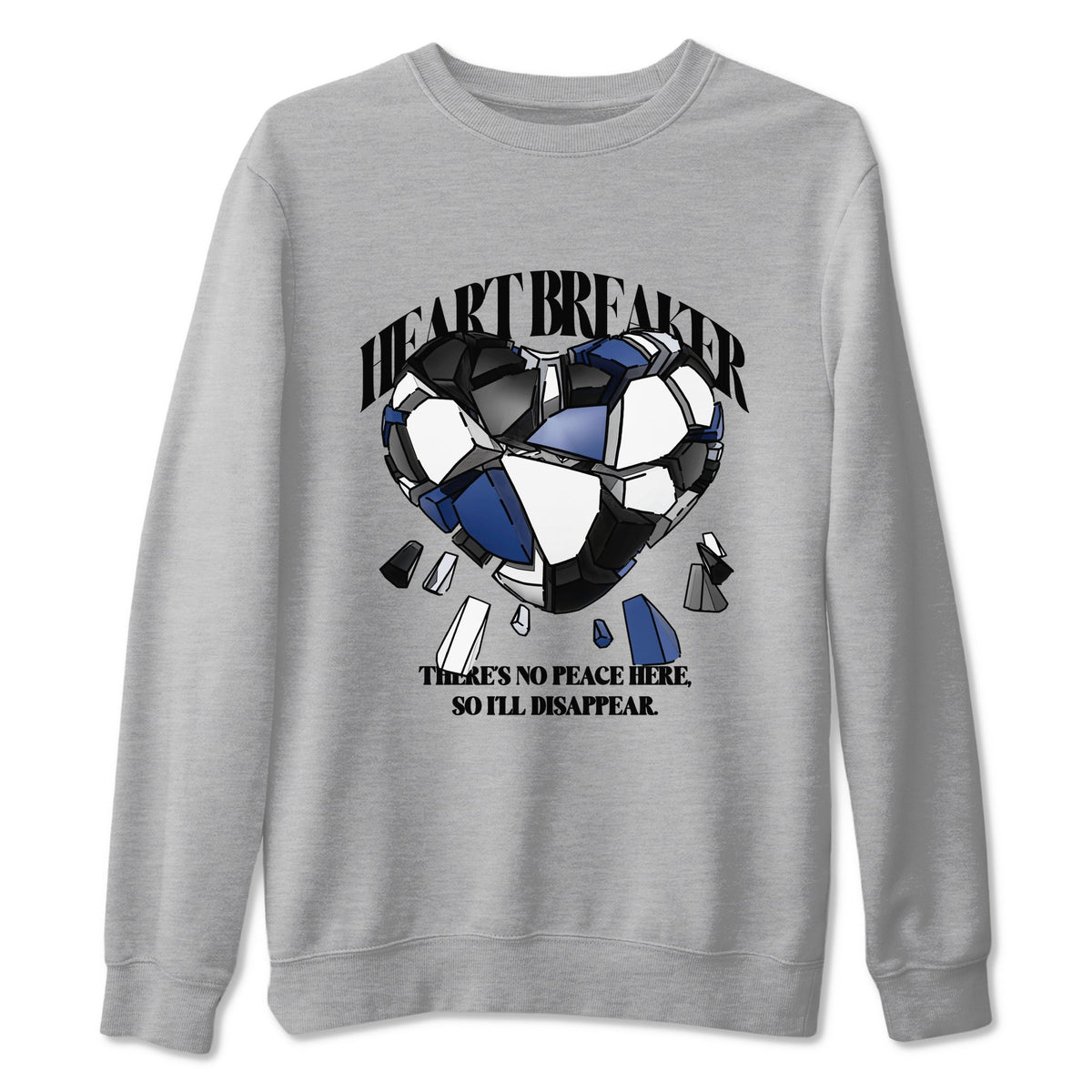 1s Midnight Navy shirts to match jordans Heart Breaker sneaker match tees Air Jordan 1 Midnight Navy match shoes to clothes Drip Gear Zone unisex cotton Heather Grey 2 shirts