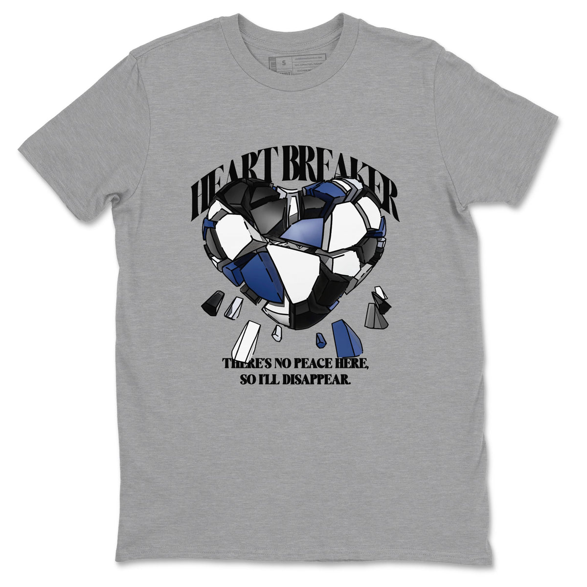1s Midnight Navy shirts to match jordans Heart Breaker sneaker match tees Air Jordan 1 Midnight Navy match shoes to clothes Drip Gear Zone unisex cotton Heather Grey 2 shirts
