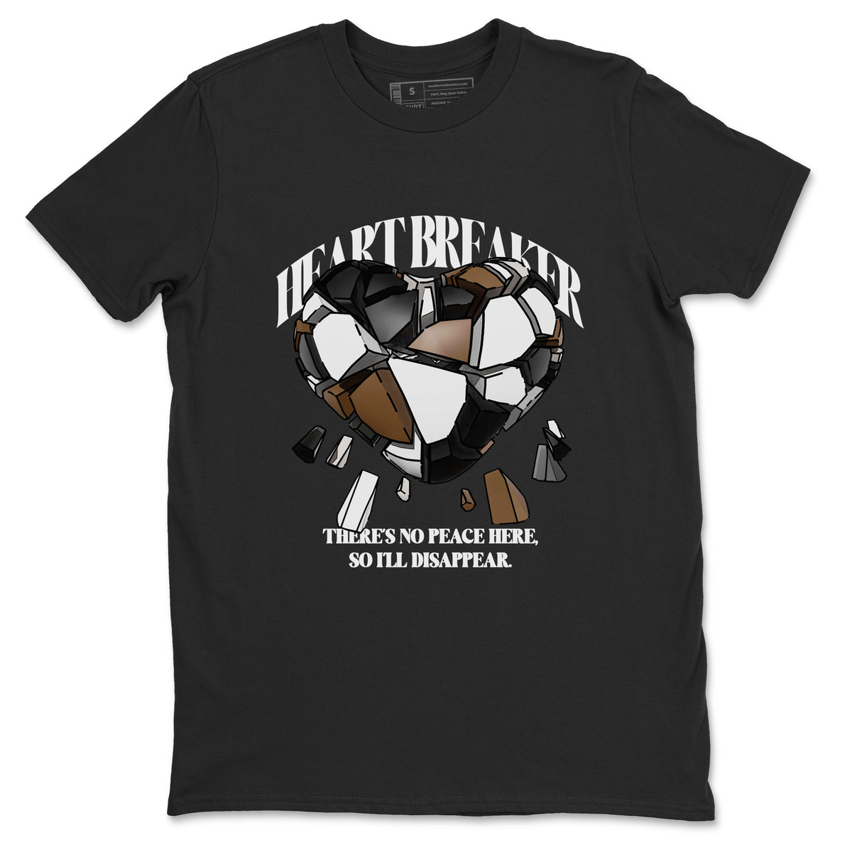 1s Low OG Mocha shirts to match jordans Heart Breaker sneaker match tees Air Jordan 1 Mocha match shoes to clothes Drip Gear Zone unisex cotton Black 2 shirts