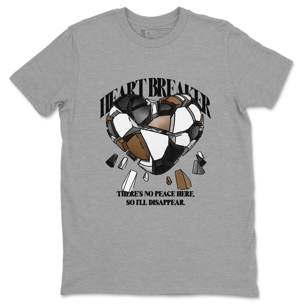 1s Low OG Mocha shirts to match jordans Heart Breaker sneaker match tees Air Jordan 1 Mocha match shoes to clothes Drip Gear Zone unisex cotton Heather Grey 2 shirts