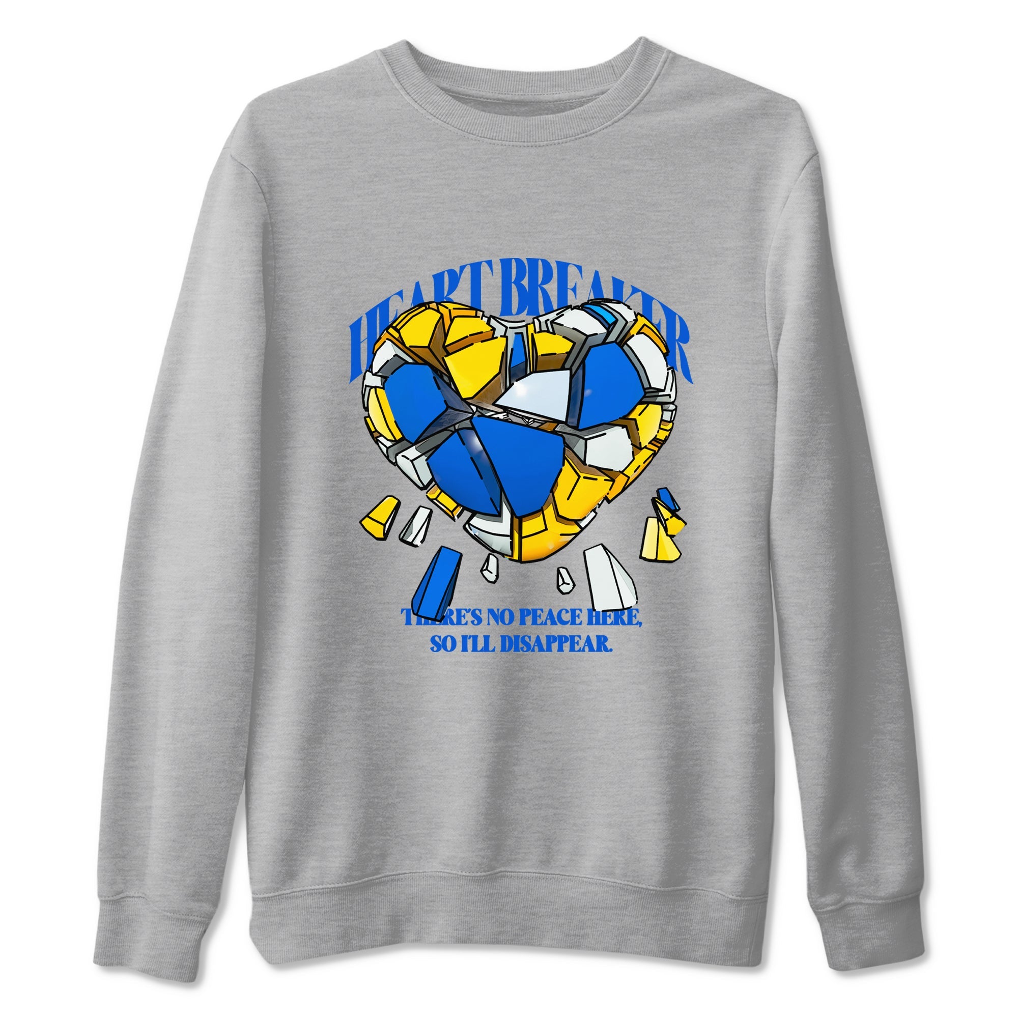 1s Travis Scott Canary shirt to match jordans Heart Breaker sneaker tees Air Jordan 1 Travis Scott Canary Drip Gear Zone unisex cotton Heather Grey 2 crew neck shirt