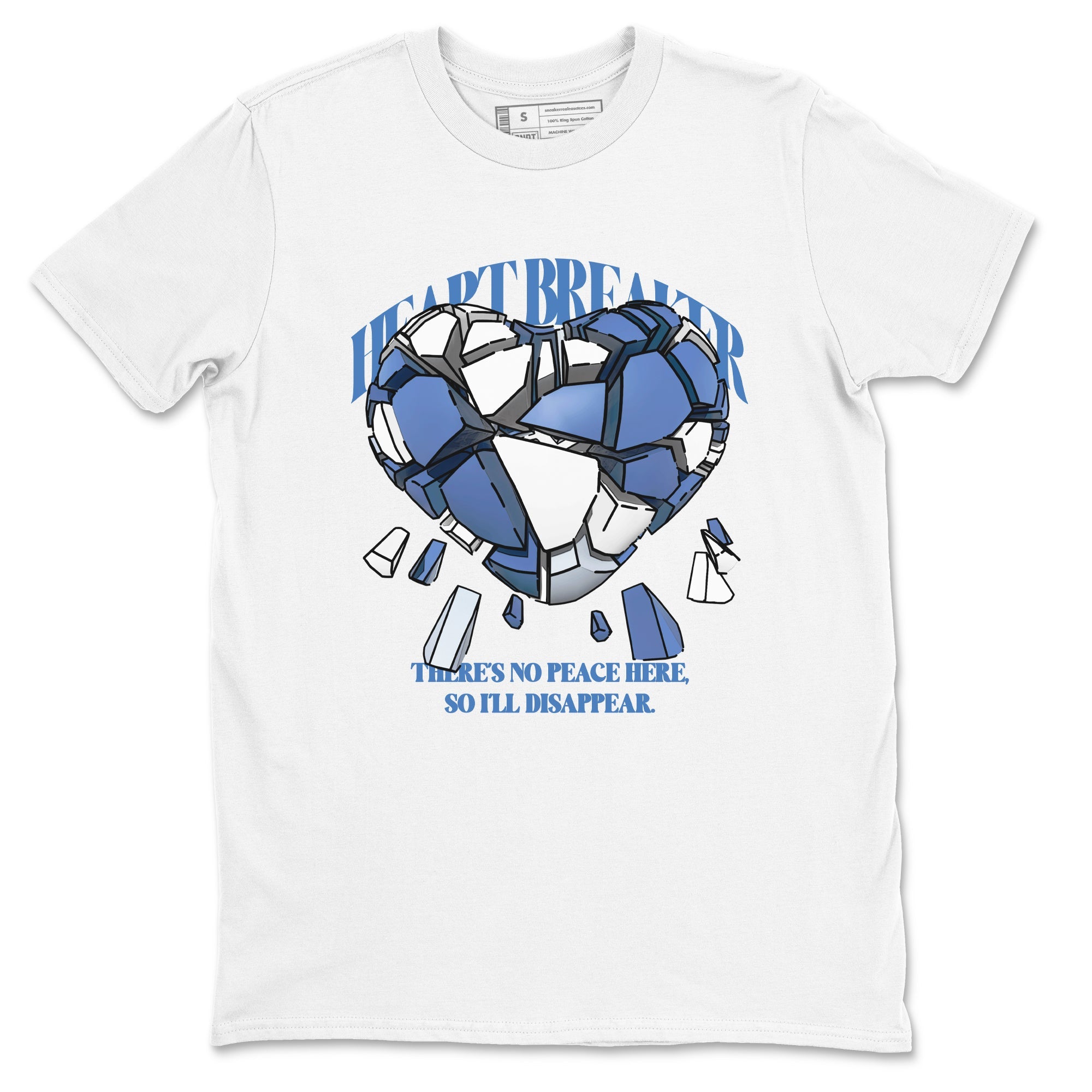 11s Diffused Blue Shirts To Match Jordans Heart Breaker sneaker match tees Air Jordan 11 Diffused Blue Tee Drip Gear Zone unisex cotton White 2 crew neck shirts