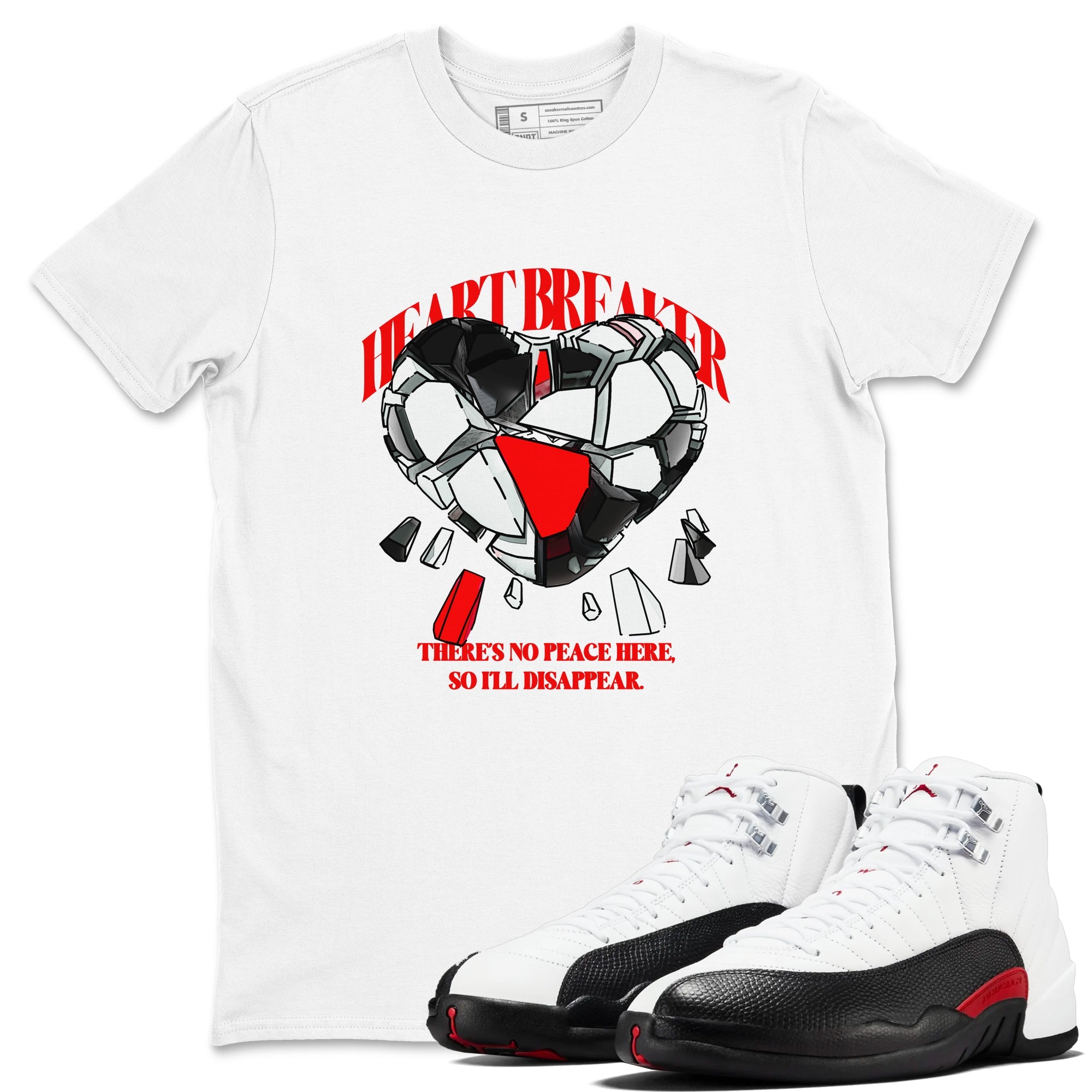 12s Taxi Flip shirts to match jordans Heart Breaker sneaker match tees Air Jordan 12 Taxi Flip Drip Gear Zone streetwear brand White 1 unisex cotton tee