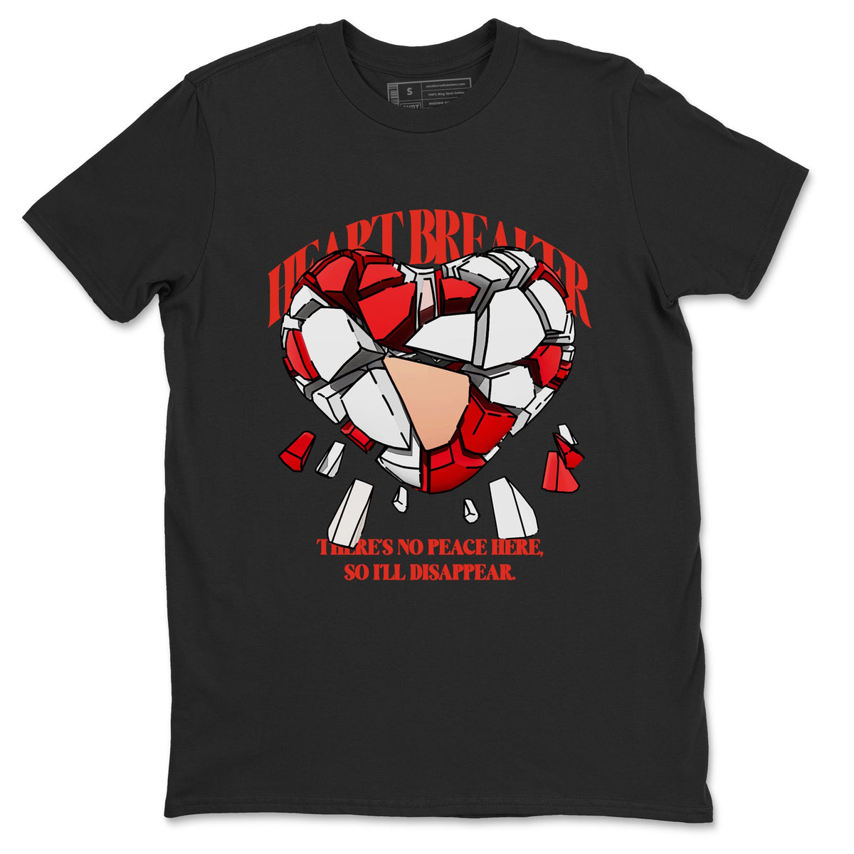13s Dune Red shirts to match jordans Heart Breaker sneaker match tees Air Jordan 13 Dune Red Drip Gear Zone streetwear brand Black 2 unisex cotton tee