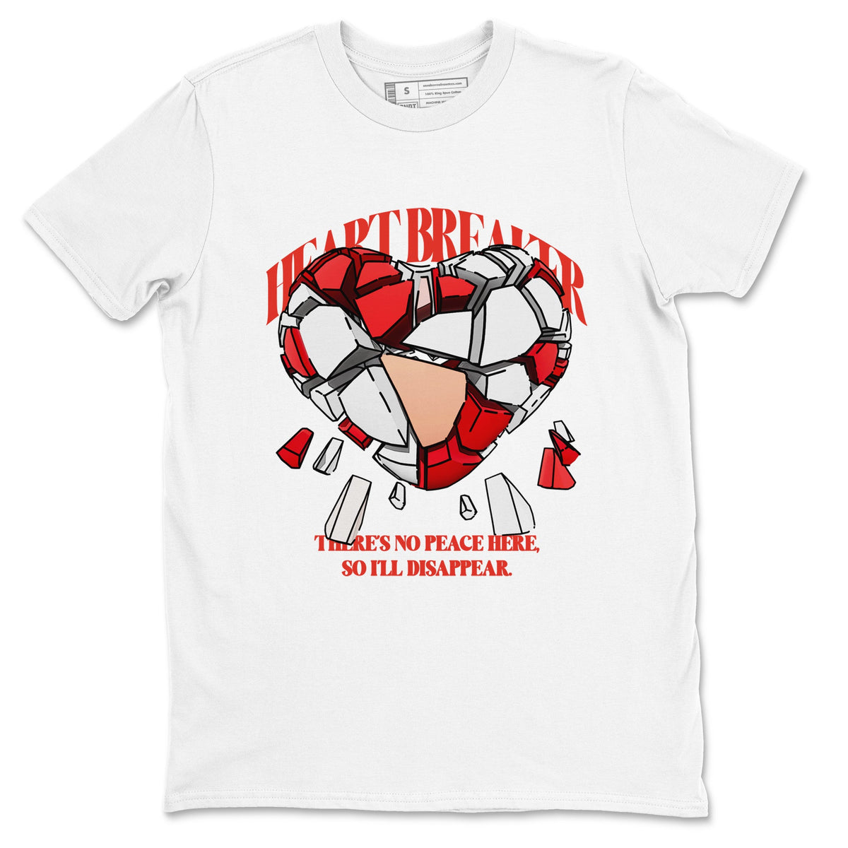 13s Dune Red shirts to match jordans Heart Breaker sneaker match tees Air Jordan 13 Dune Red Drip Gear Zone streetwear brand White 2 unisex cotton tee