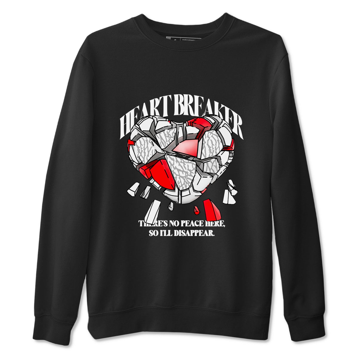 3s Cement Grey shirts to match jordans Heart Breaker sneaker match tees Air Jordan 3 Cement Grey Drip Gear Zone unisex cotton Black 2 crew neck shirts