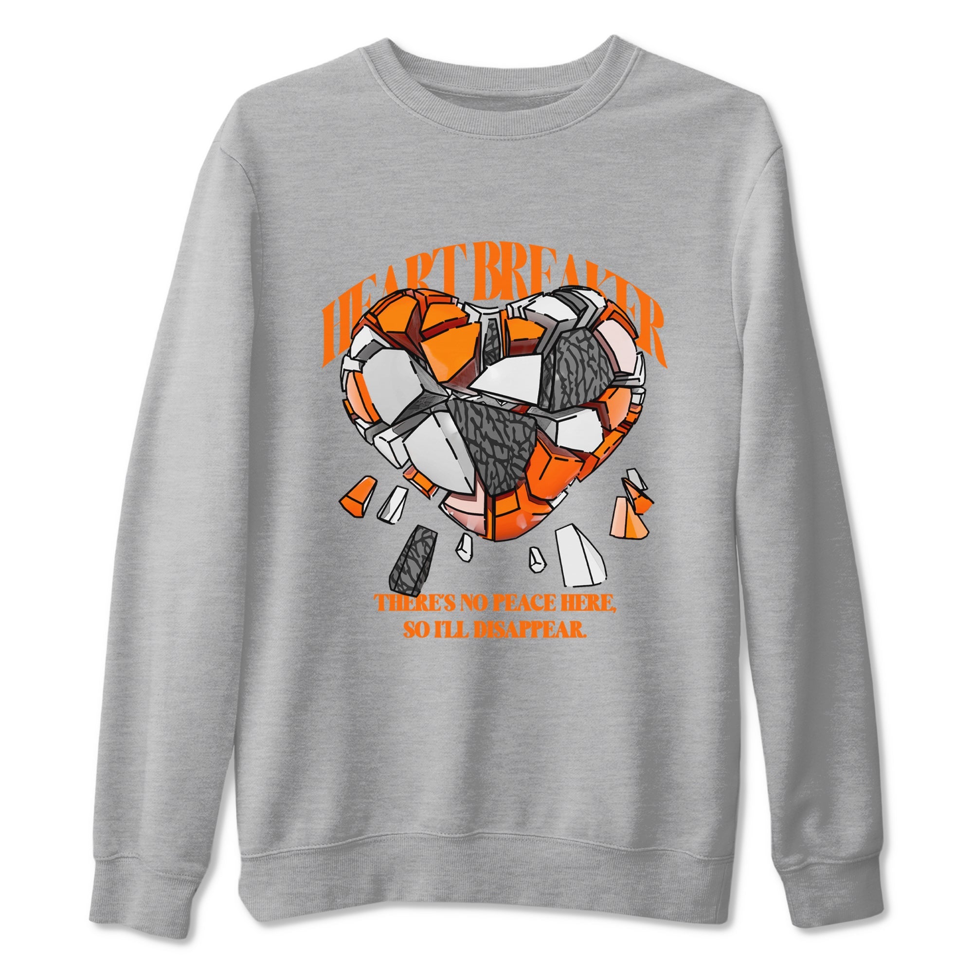 3s Georgia Peach shirt to match jordans Heart Breaker sneaker tees Air Jordan 3 Georgia Peach Drip Gear Zone unisex cotton Heather Grey 2 crew neck shirt