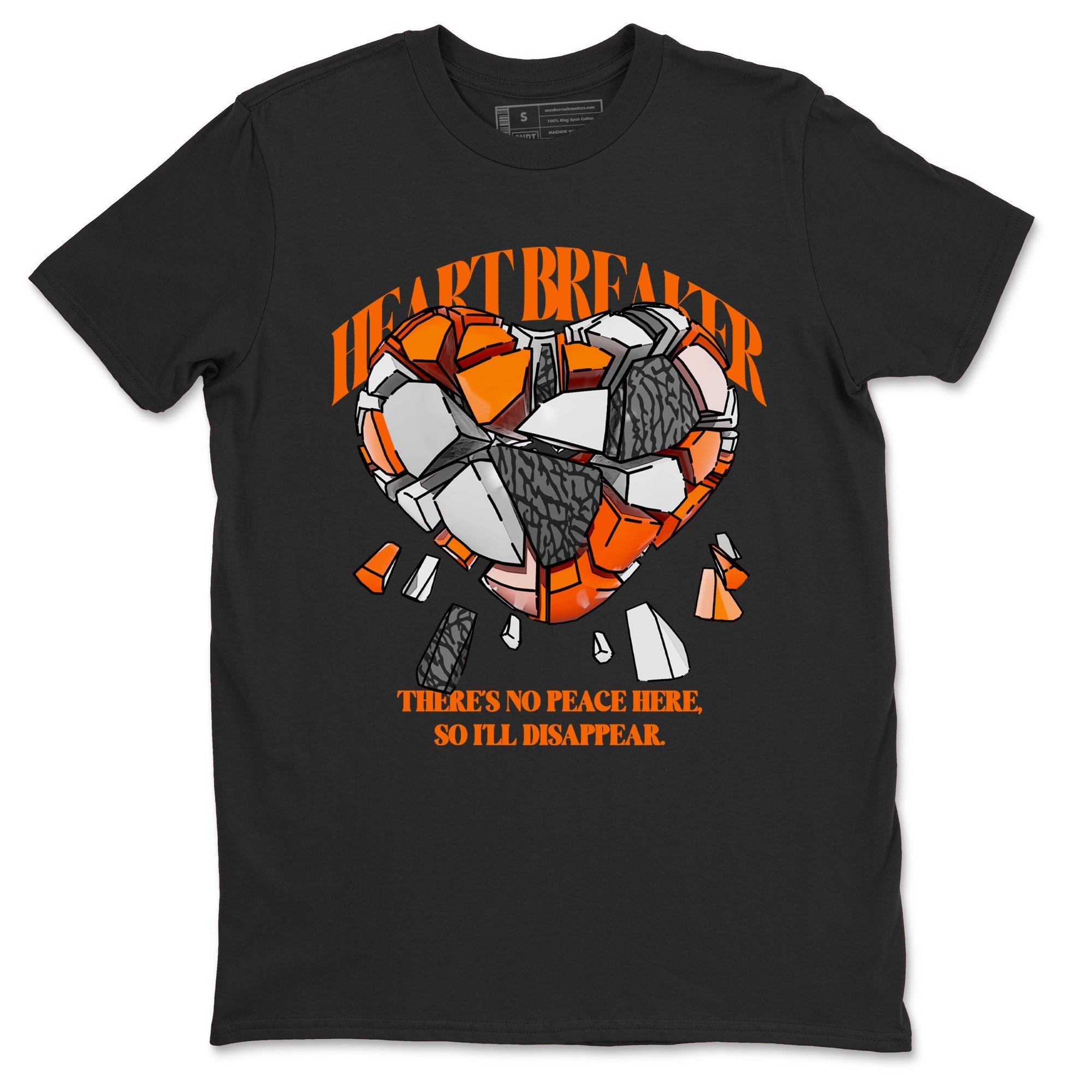 3s Georgia Peach shirt to match jordans Heart Breaker sneaker tees Air Jordan 3 Georgia Peach Drip Gear Zone unisex cotton Black 2 crew neck shirt