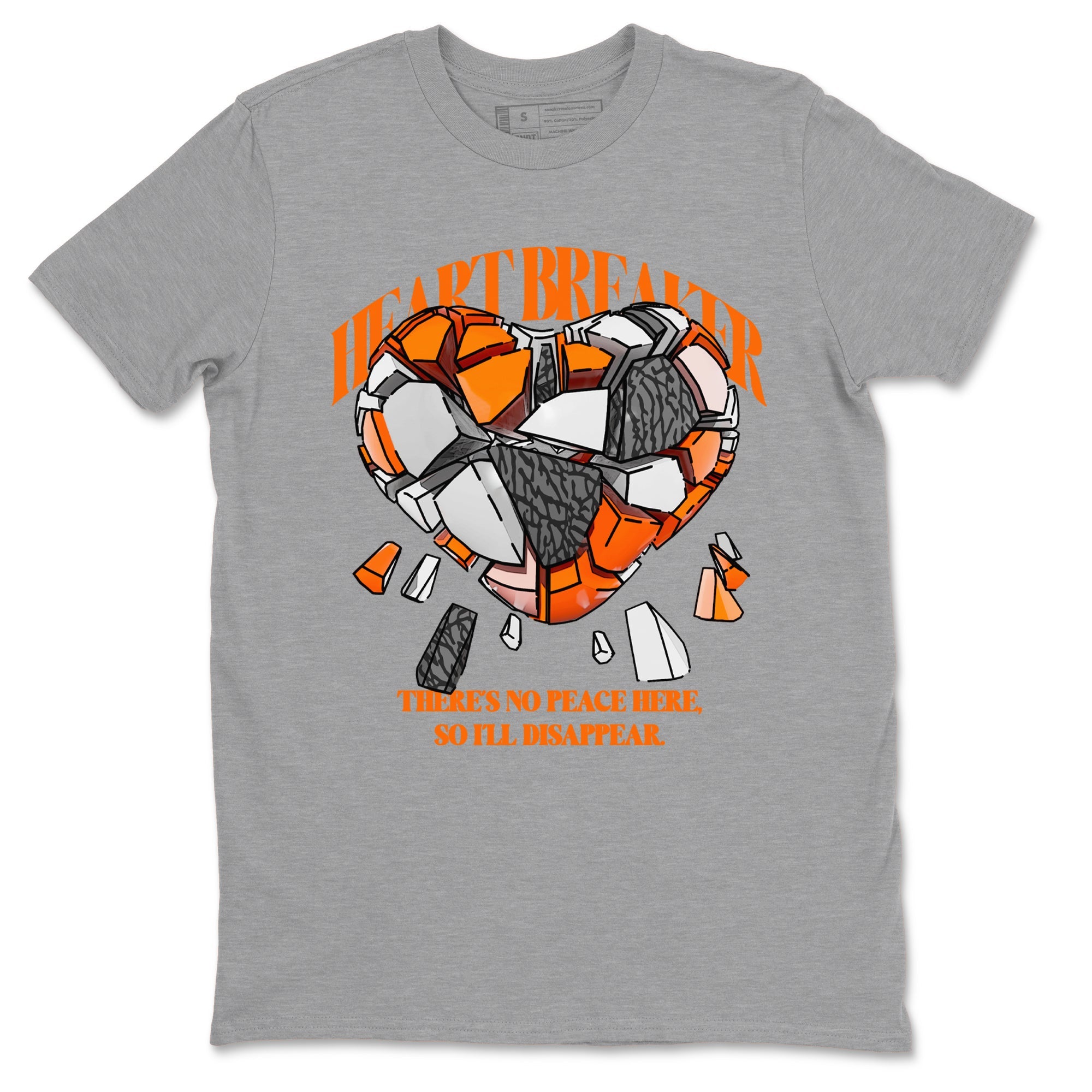 3s Georgia Peach shirt to match jordans Heart Breaker sneaker tees Air Jordan 3 Georgia Peach Drip Gear Zone unisex cotton Heather Grey 2 crew neck shirt