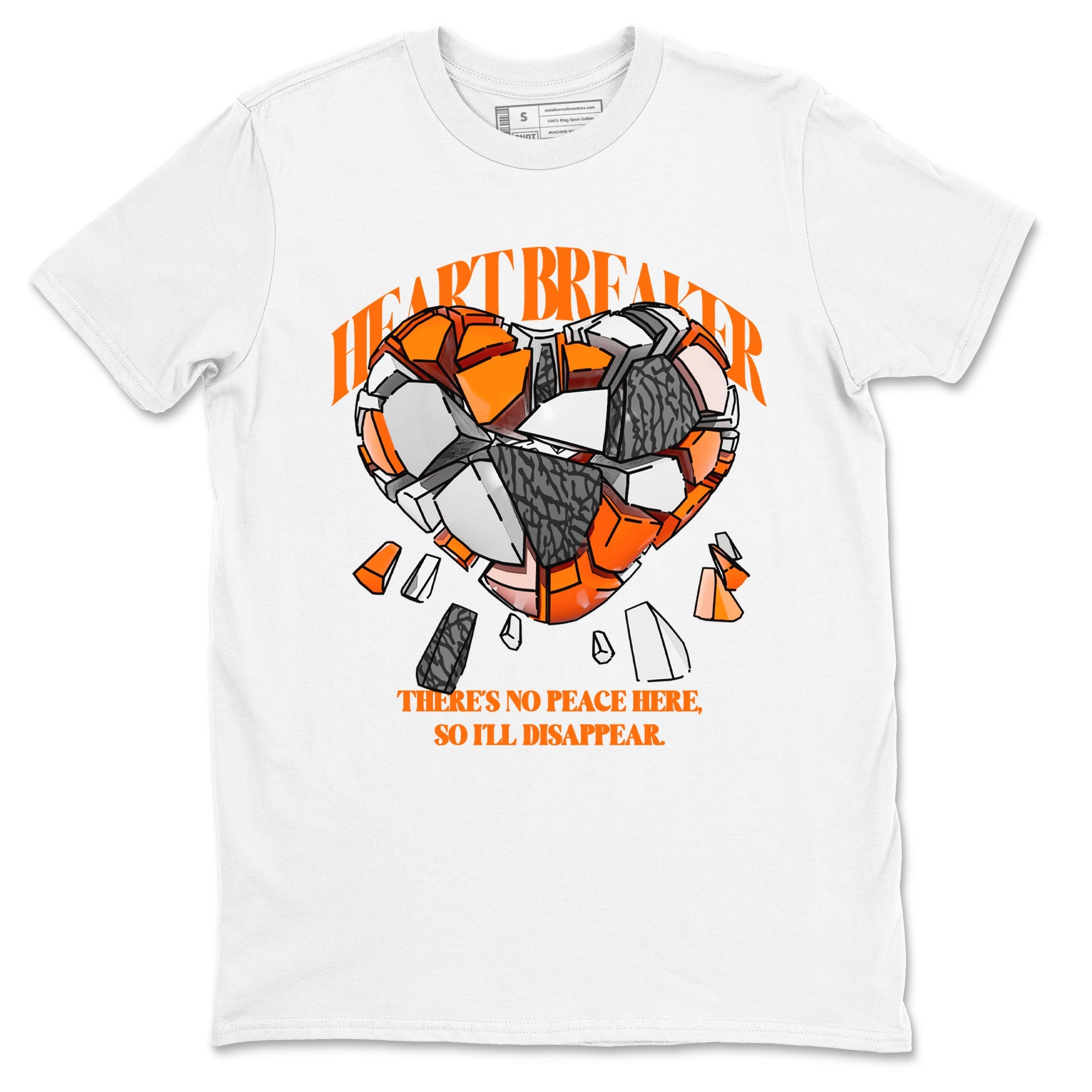 3s Georgia Peach shirt to match jordans Heart Breaker sneaker tees Air Jordan 3 Georgia Peach Drip Gear Zone unisex cotton White 2 crew neck shirt