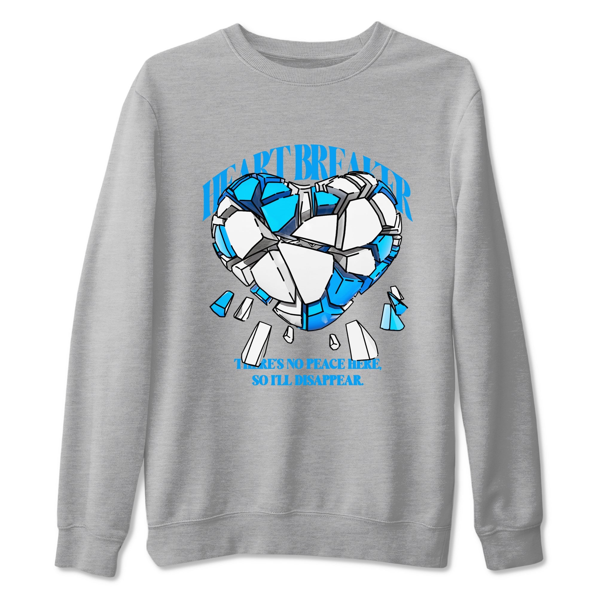 Air Jordan 4 Industrial Blue shirt to match jordans Heart Breaker sneaker tees Air Jordan 4 Military Blue Drip Gear Zone unisex cotton Heather Grey 2 crew neck shirt
