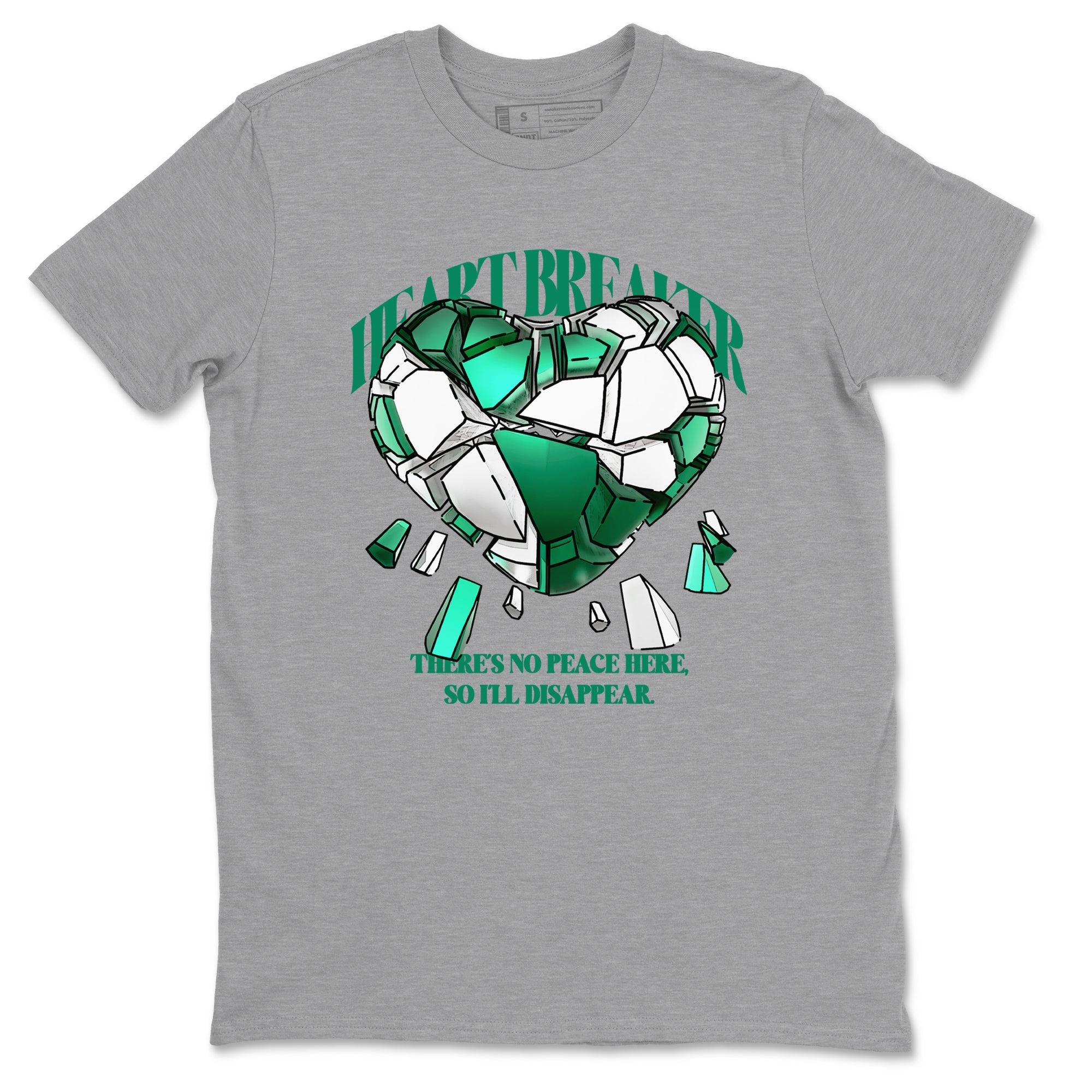 4s Oxidized Green shirts to match jordans Heart Breaker sneaker match tees Air Jordan 4 Oxidized Green Drip Gear Zone streetwear brand Heather Grey 2 unisex cotton tee