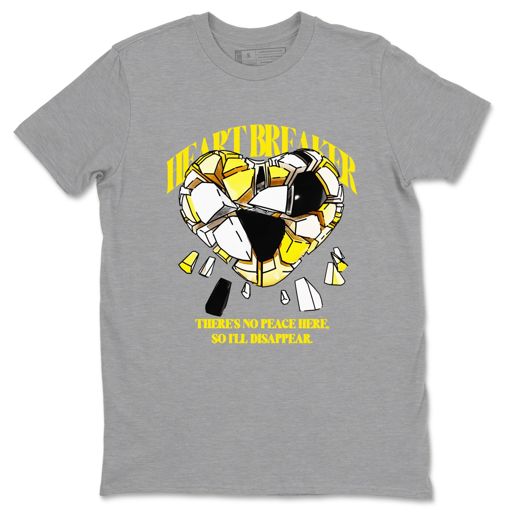 AJ4 Vivid Sulfur shirt to match jordans Heart Breaker sneaker tees Air Jordan 4 Vivid Sulfur Drip Gear Zone unisex cotton Heather Grey 2 crew neck shirt