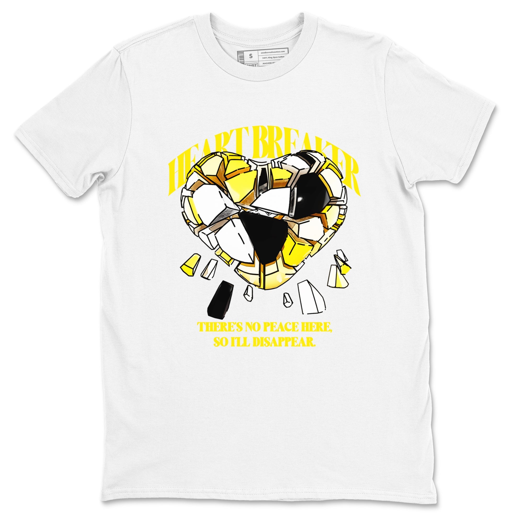 AJ4 Vivid Sulfur shirt to match jordans Heart Breaker sneaker tees Air Jordan 4 Vivid Sulfur Drip Gear Zone unisex cotton White 2 crew neck shirt