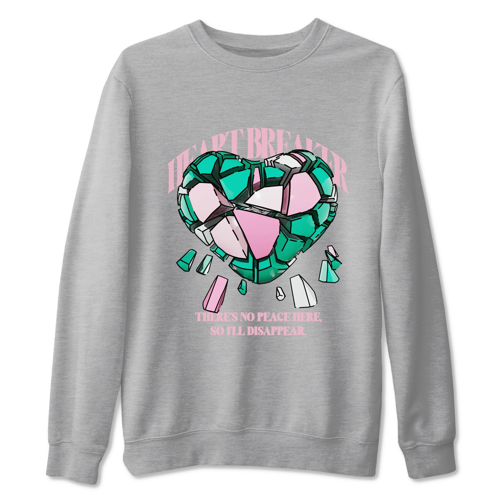 Dunk Low Medium Soft Pink Malachite shirt to match jordans Heart Breaker sneaker tees Dunk Medium Soft Pink Malachite Drip Gear Zone unisex cotton Heather Grey 2 crew neck shirt