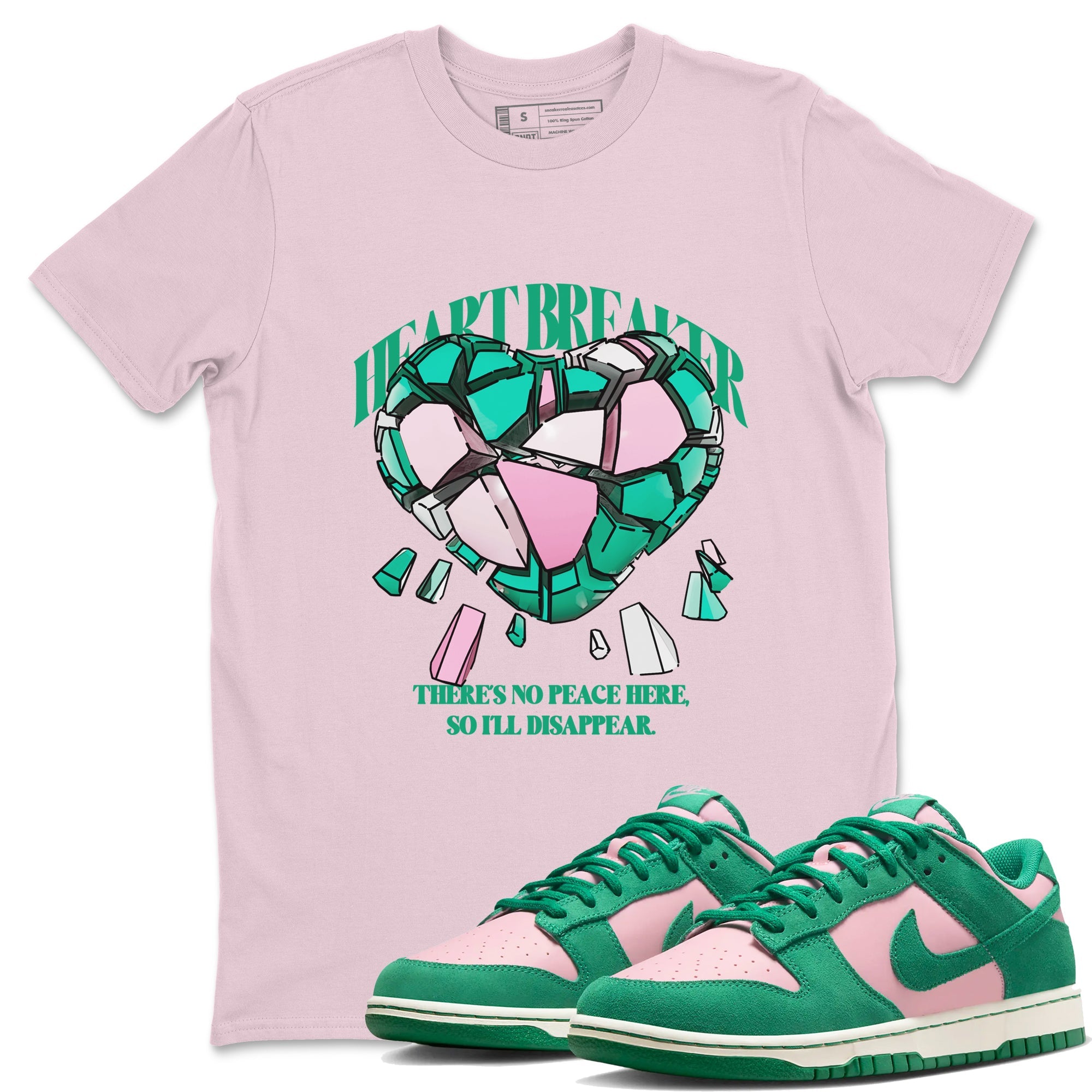 Dunk Low Medium Soft Pink Malachite shirt to match jordans Heart Breaker sneaker tees Dunk Medium Soft Pink Malachite Drip Gear Zone unisex cotton Pink 1 crew neck shirt