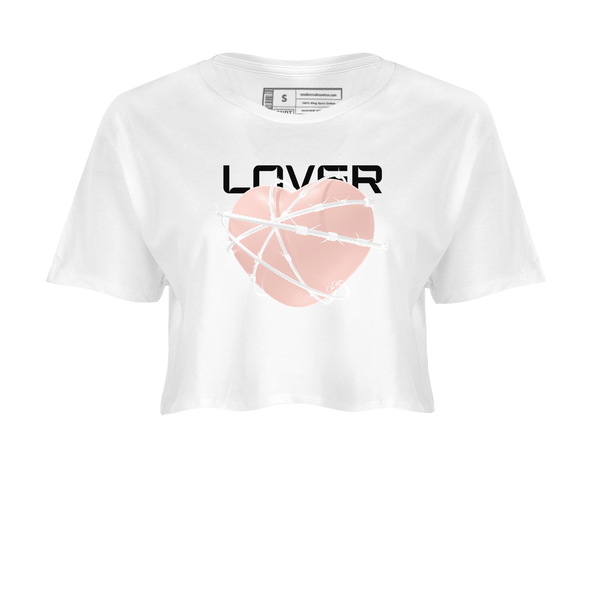 11s Legend Pink shirts to match jordans Heart Lover sneaker match tees Air Jordan 11 Legend Pink Drip Gear Zone streetwear brand White 2 crop tee