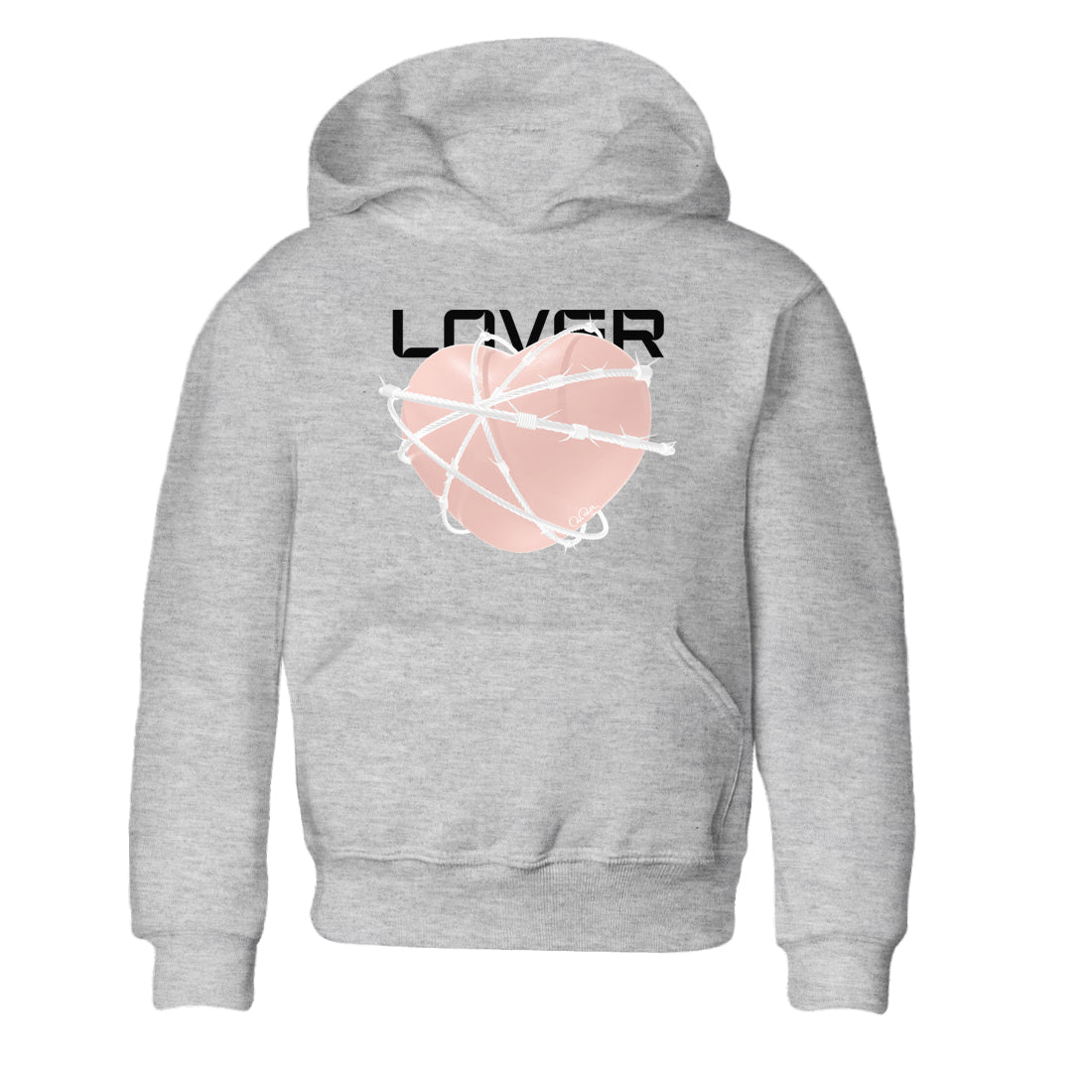 11s Legend Pink shirts to match jordans Heart Lover sneaker match tees Air Jordan 11 Legend Pink Drip Gear Zone streetwear brand Baby and Youth Heather Grey 2 cotton tee