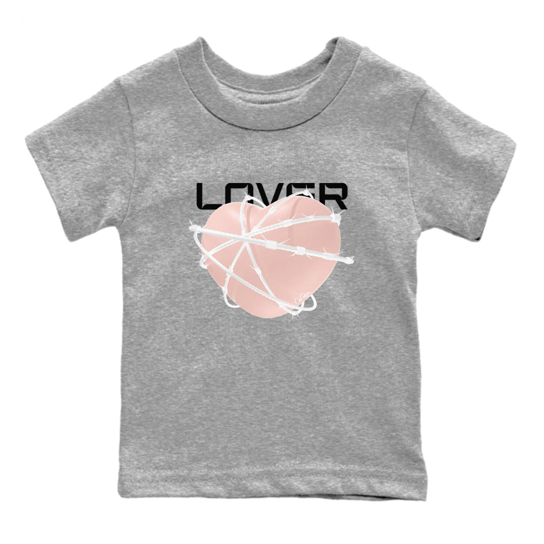 11s Legend Pink shirts to match jordans Heart Lover sneaker match tees Air Jordan 11 Legend Pink Drip Gear Zone streetwear brand Baby and Youth Heather Grey 2 cotton tee