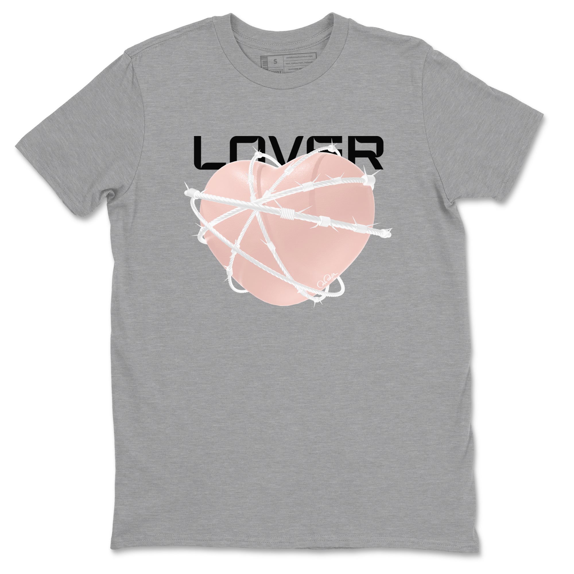 11s Legend Pink shirts to match jordans Heart Lover sneaker match tees Air Jordan 11 Legend Pink Drip Gear Zone streetwear brand Heather Grey 2 unisex cotton tee