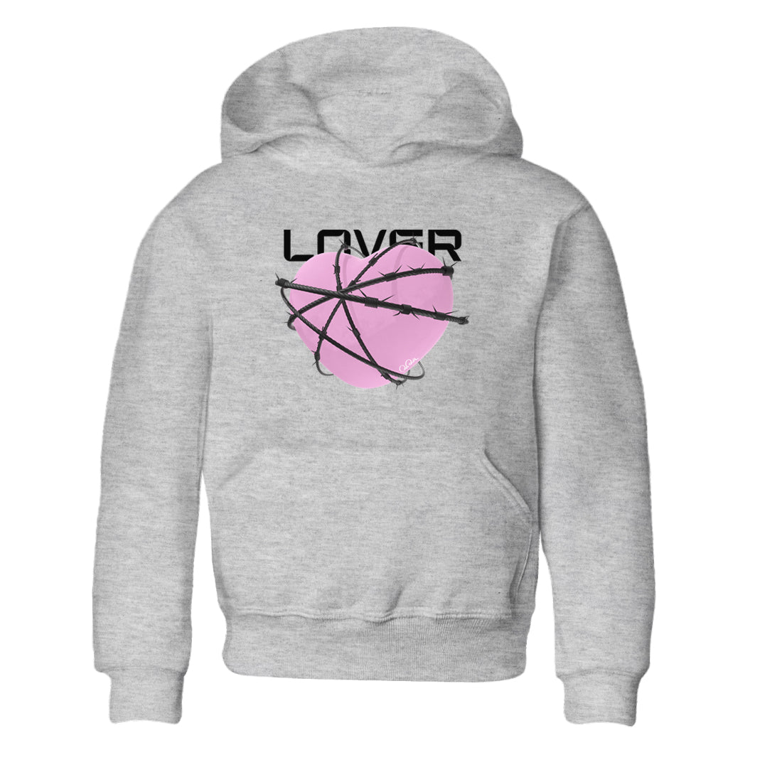 4s Retro Orchid shirts to match jordans Heart Lover sneaker match tees Air Jordan 4 WMNS Orchid match shoes to clothes Drip Gear Zone Youth Baby Heather Grey 2 tee