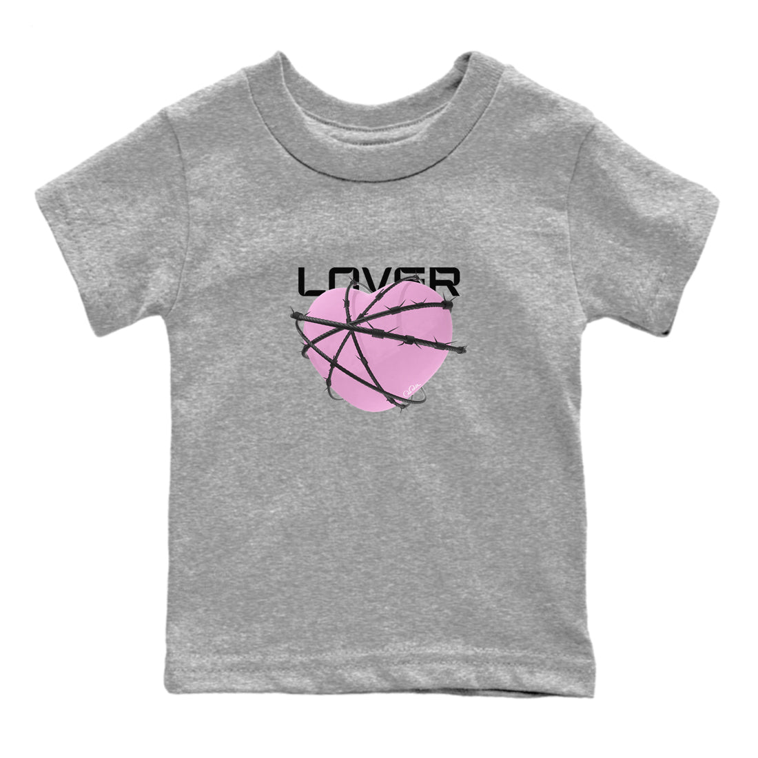 4s Retro Orchid shirts to match jordans Heart Lover sneaker match tees Air Jordan 4 WMNS Orchid match shoes to clothes Drip Gear Zone Youth Baby Heather Grey 2 tee